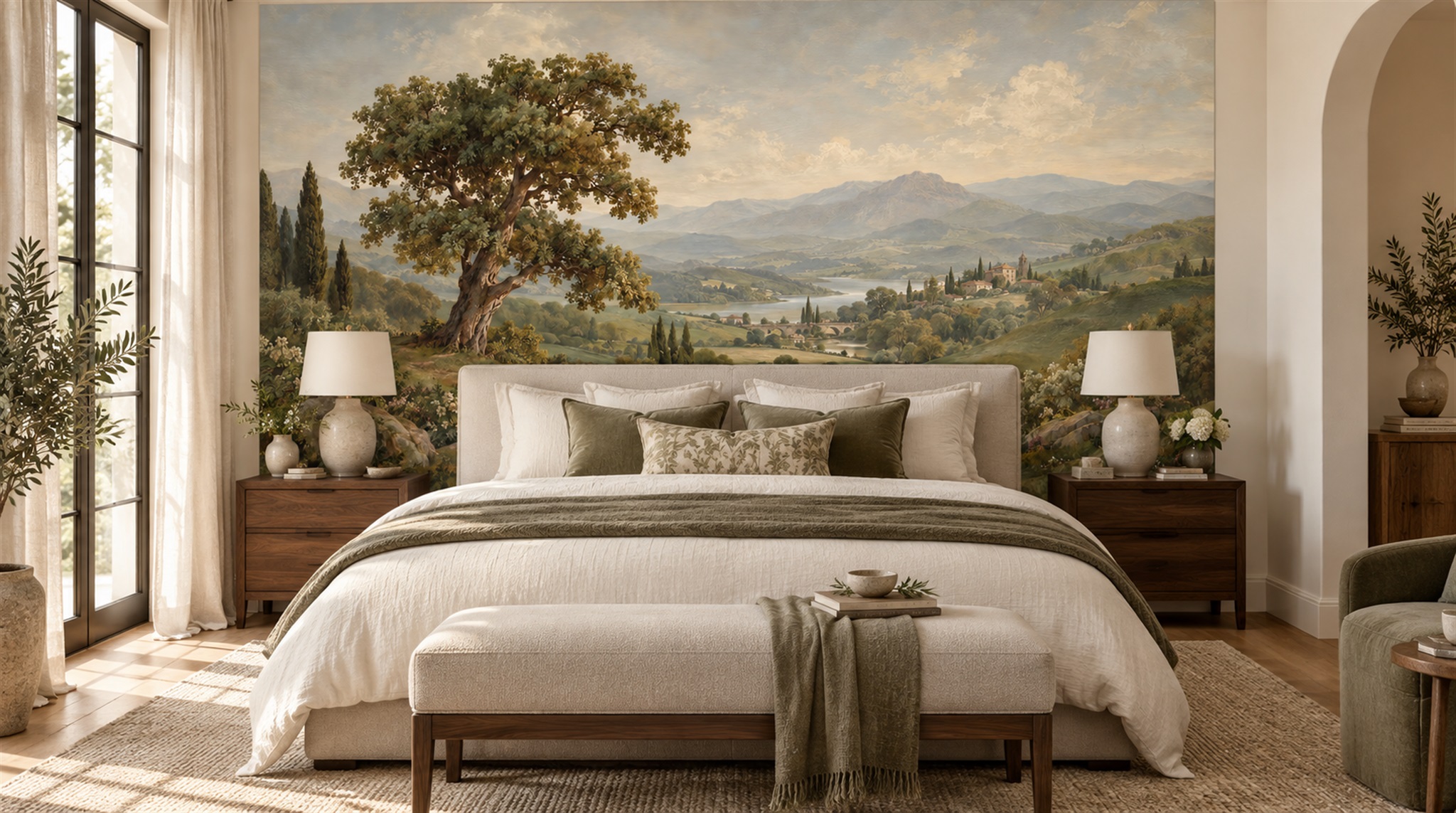 Olive Decorative Wall Art Wallpaper Mural Scene