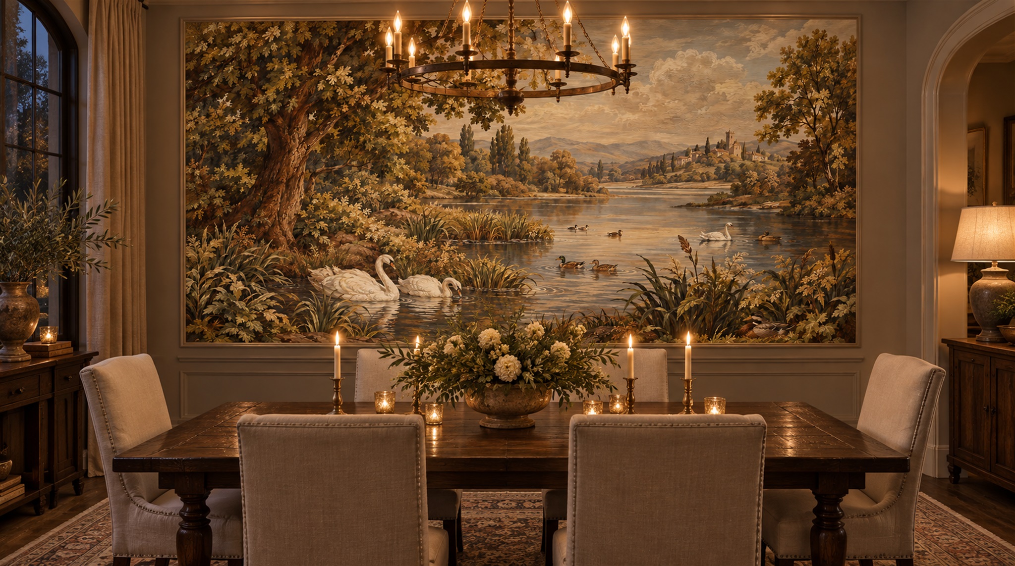 Brown Decorative Wall Art Wallpaper Mural Scene