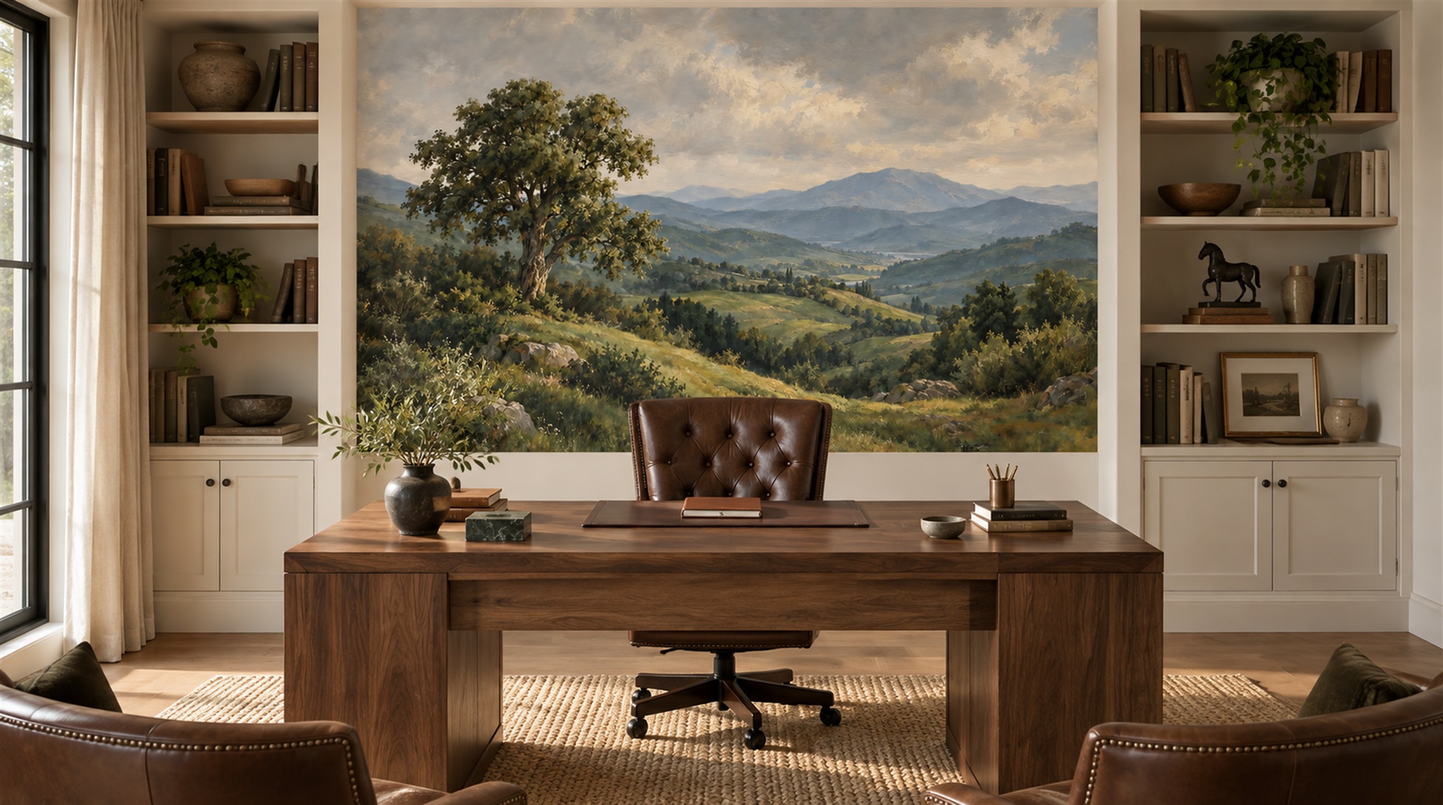 Blue Decorative Wall Art Wallpaper Mural Main