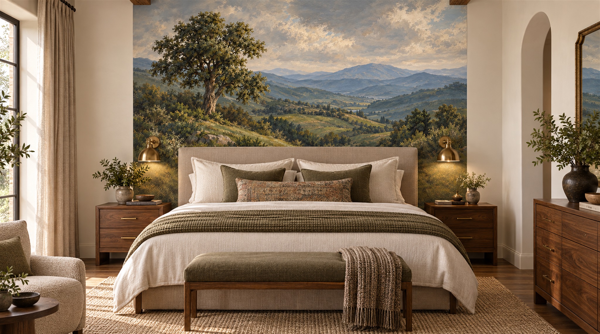 Blue Decorative Wall Art Wallpaper Mural Scene