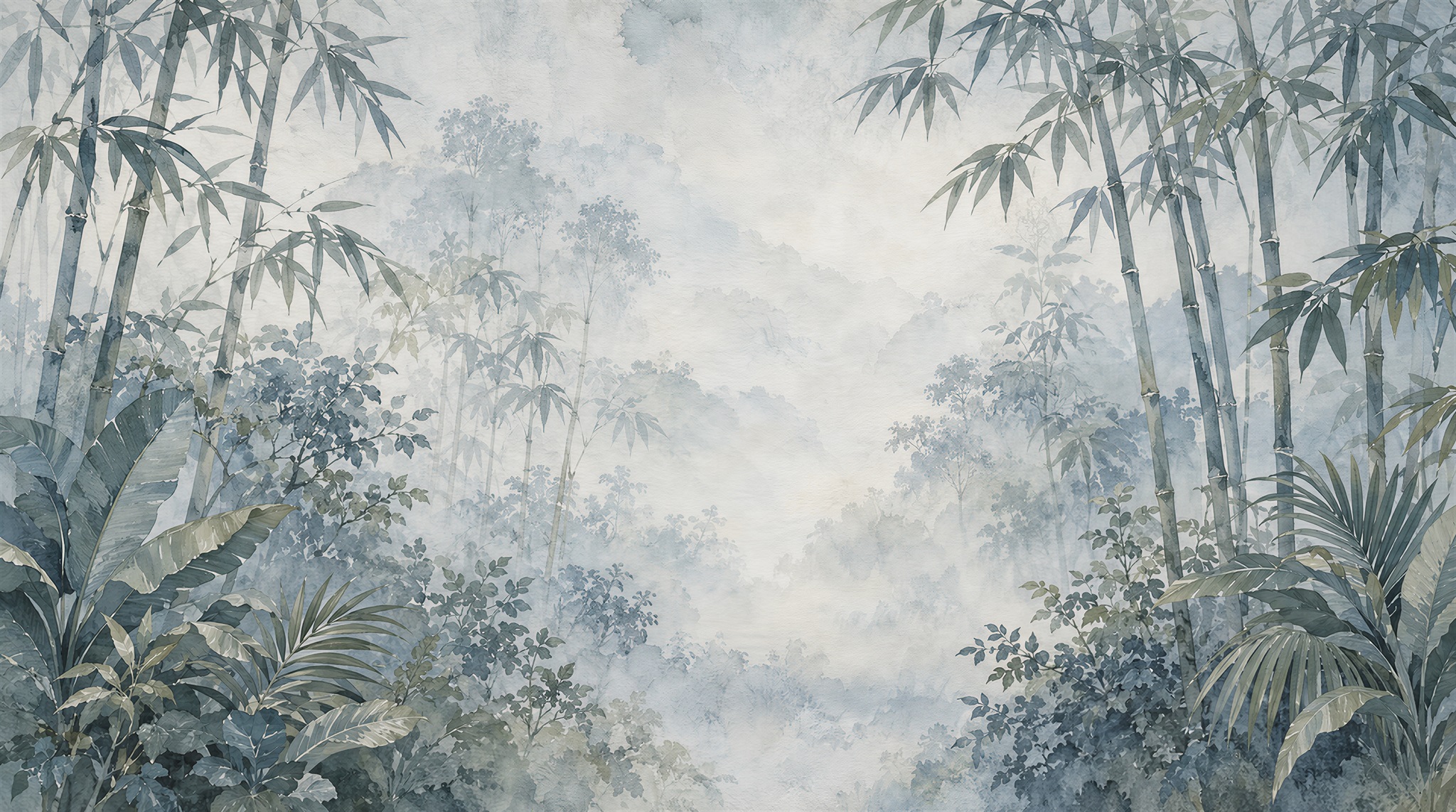 Blue Decorative Wall Art Wallpaper Mural Main