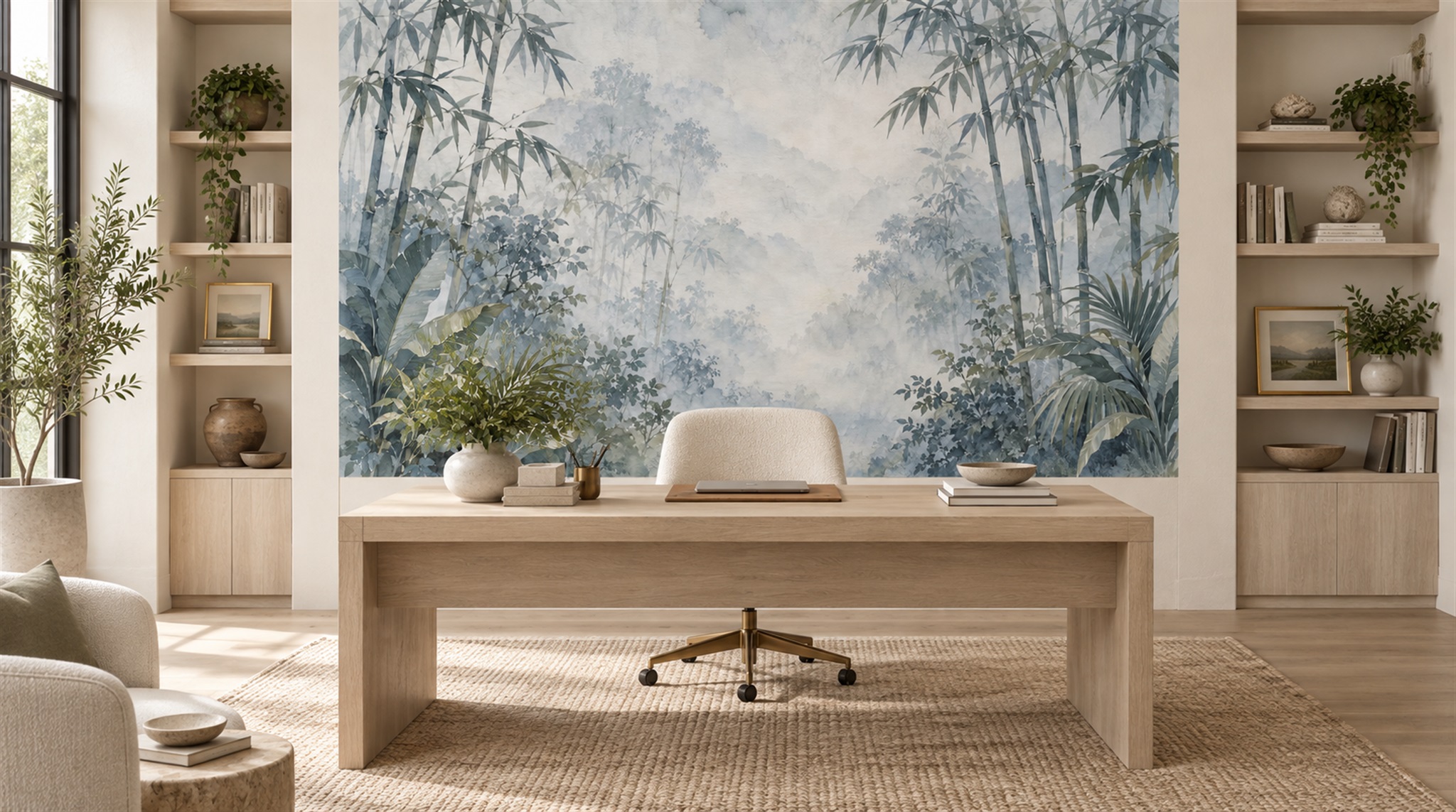 Blue Decorative Wall Art Wallpaper Mural Main