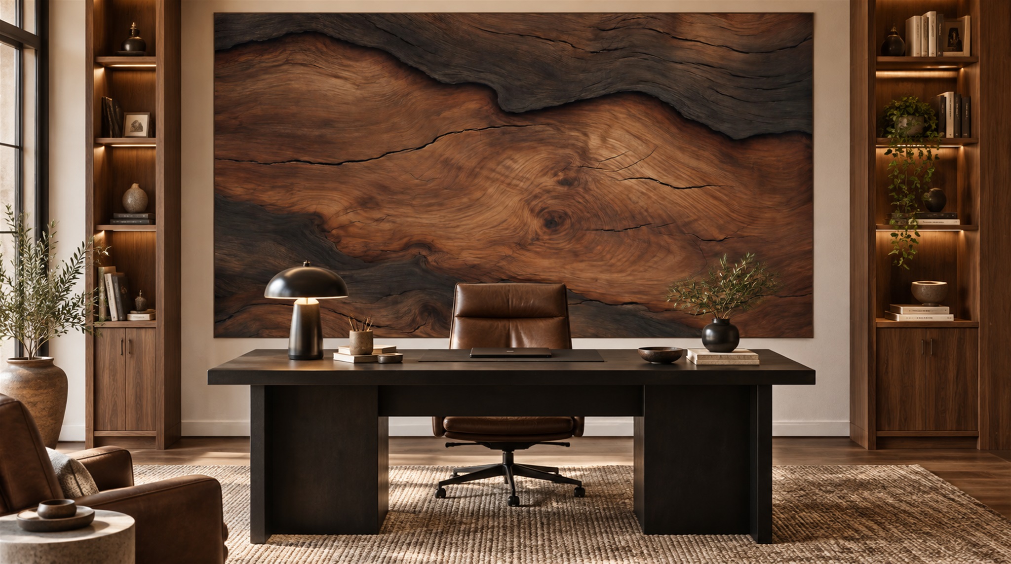 Brown Wood Grain Wallpaper Mural Main