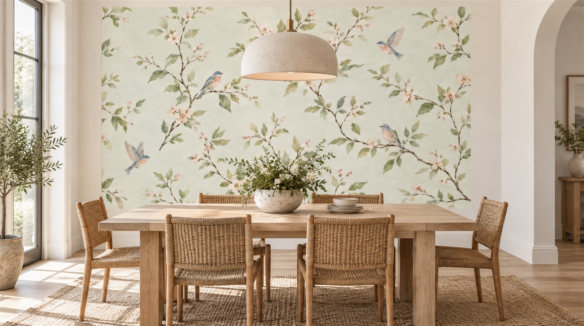Ivory Decorative Wall Art Wallpaper Mural Scene