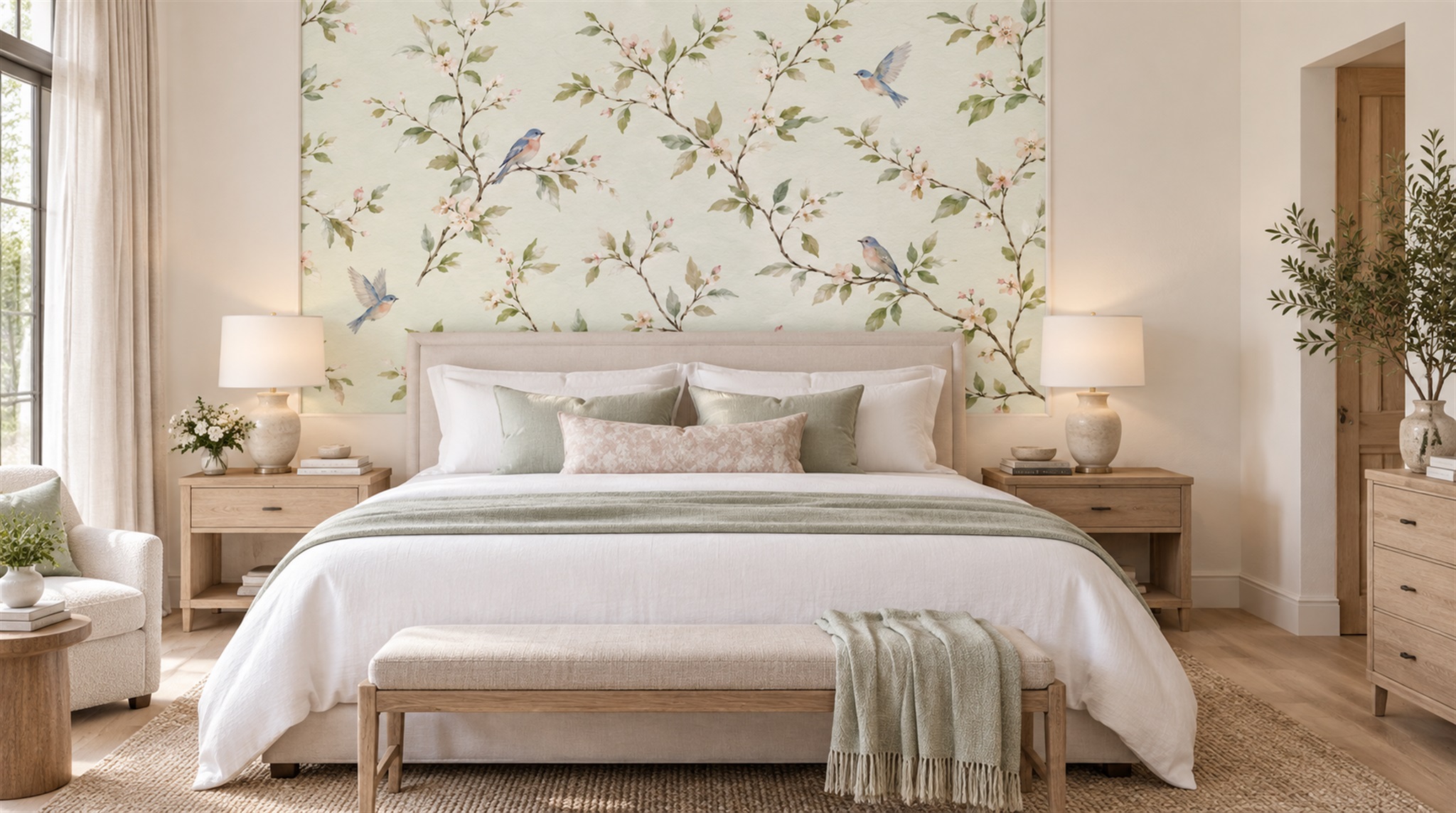 Ivory Decorative Wall Art Wallpaper Mural Scene
