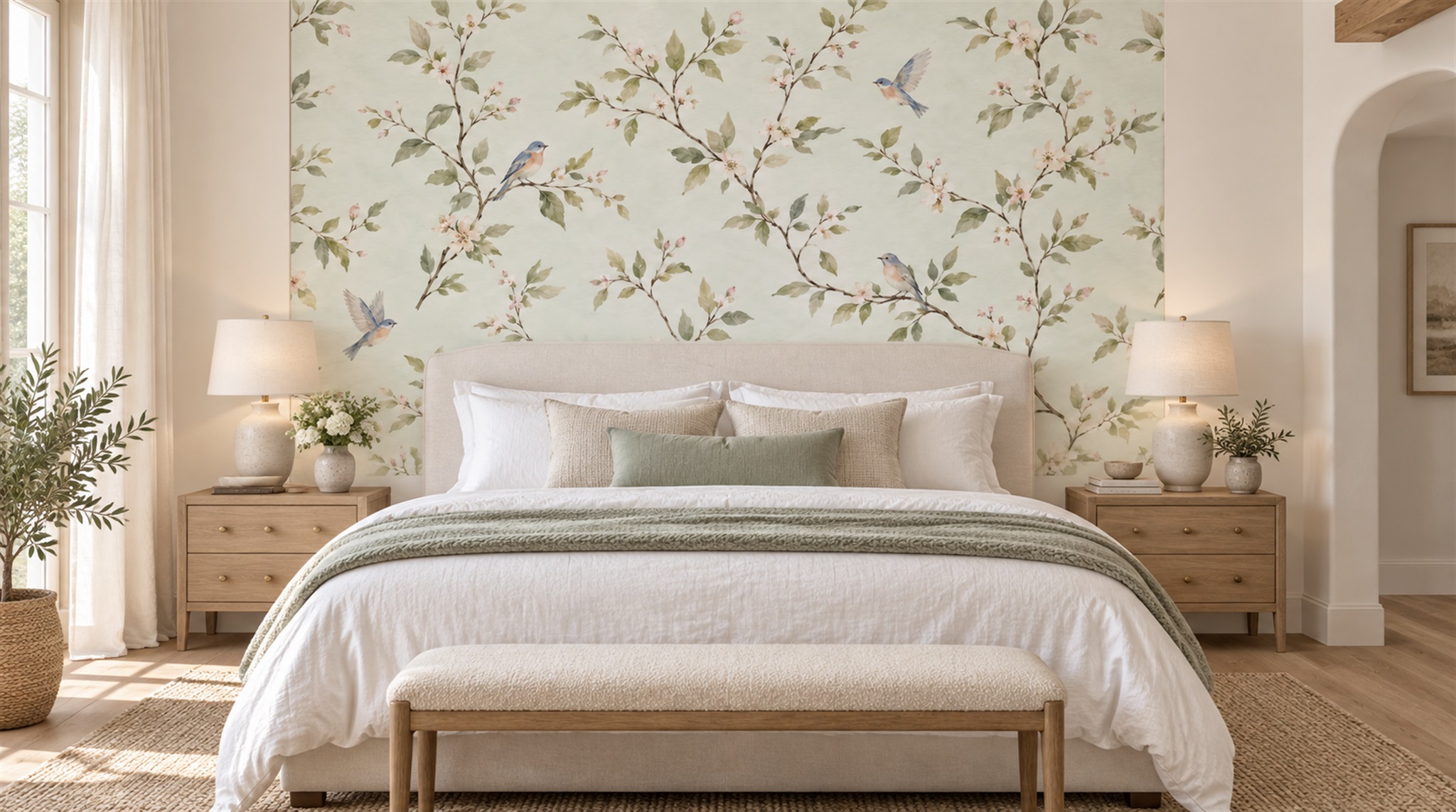 Ivory Decorative Wall Art Wallpaper Mural Scene