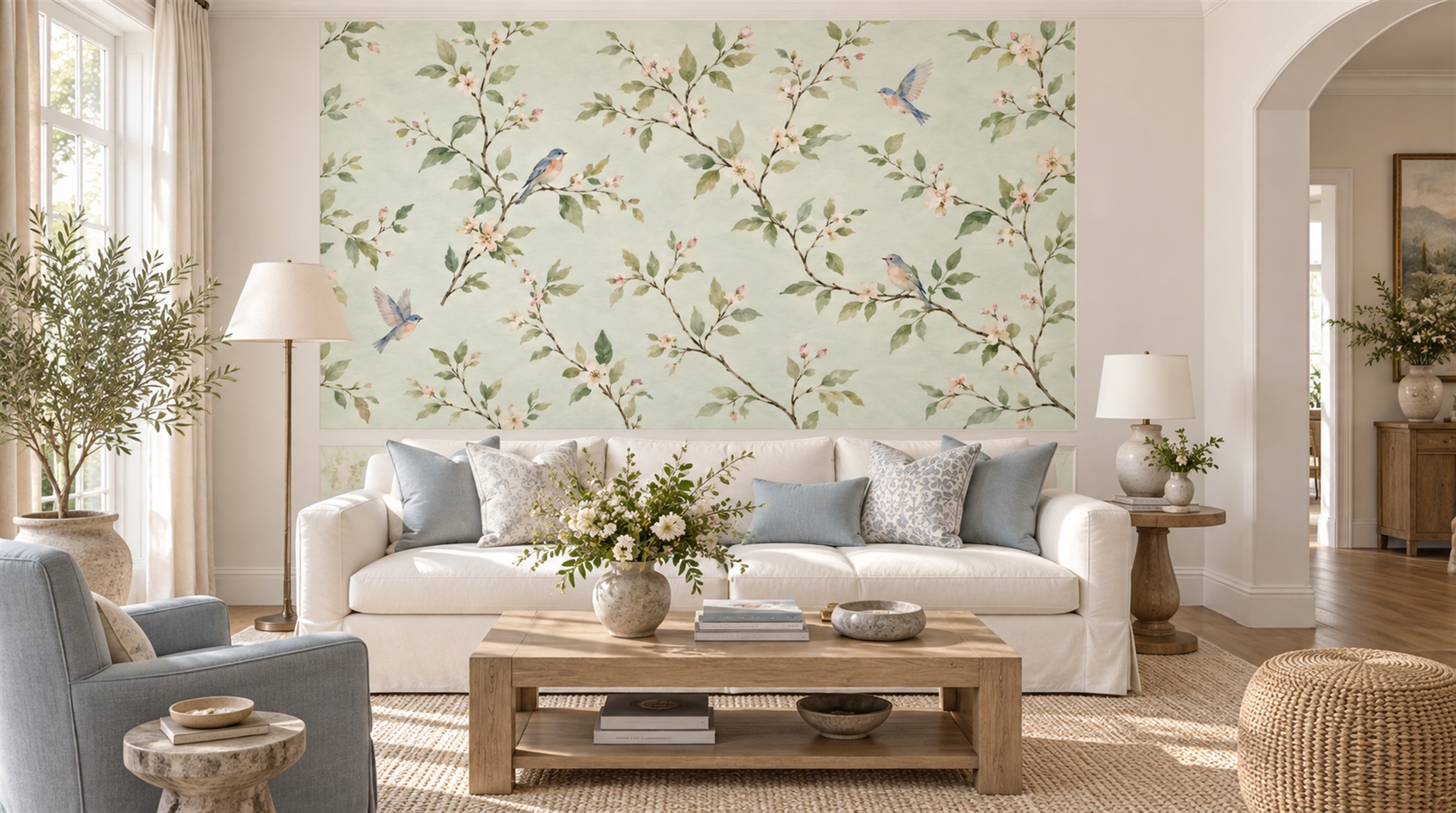 Ivory Decorative Wall Art Wallpaper Mural Scene