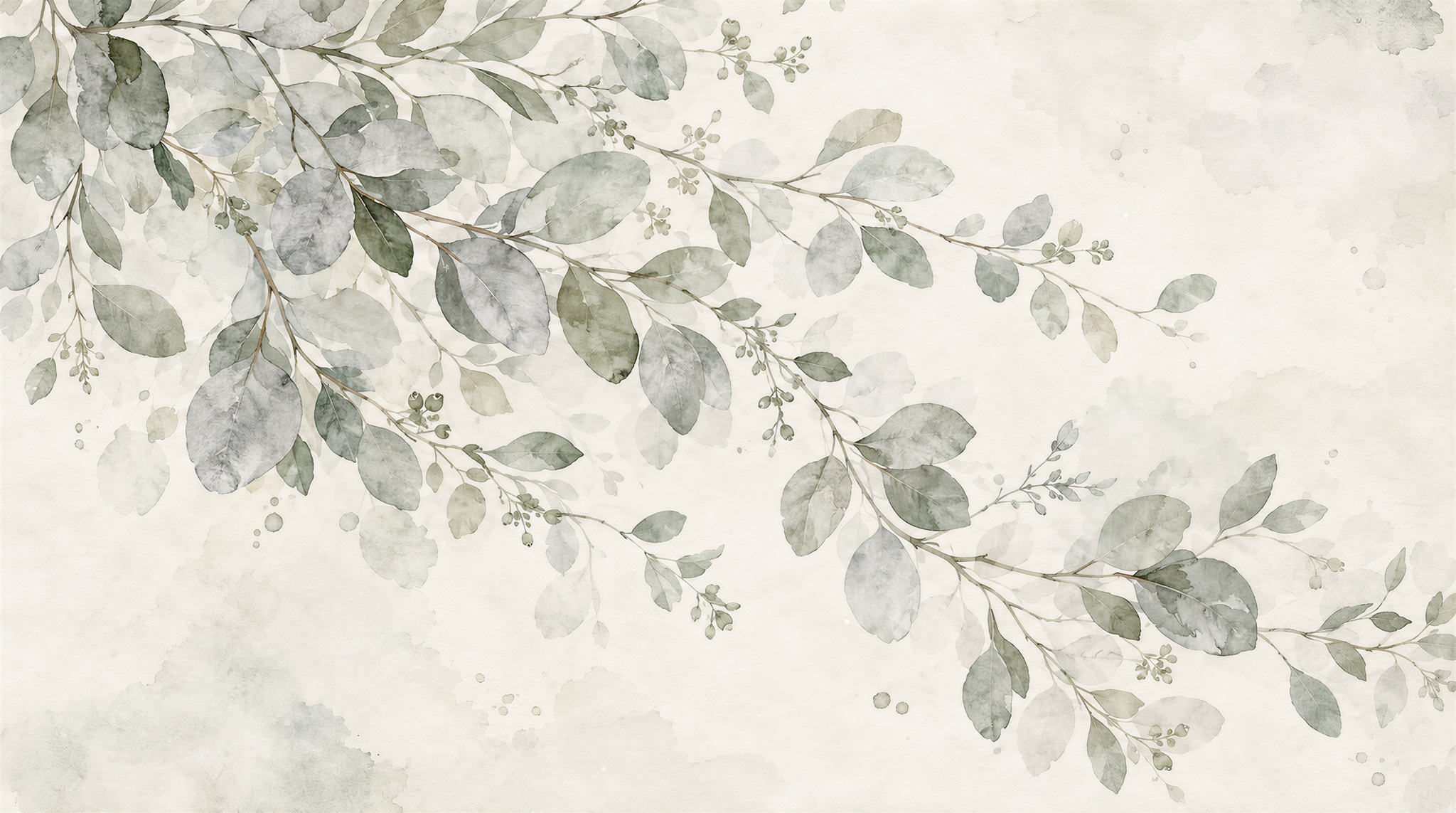 Sage Green Decorative Wall Art Wallpaper Mural Main