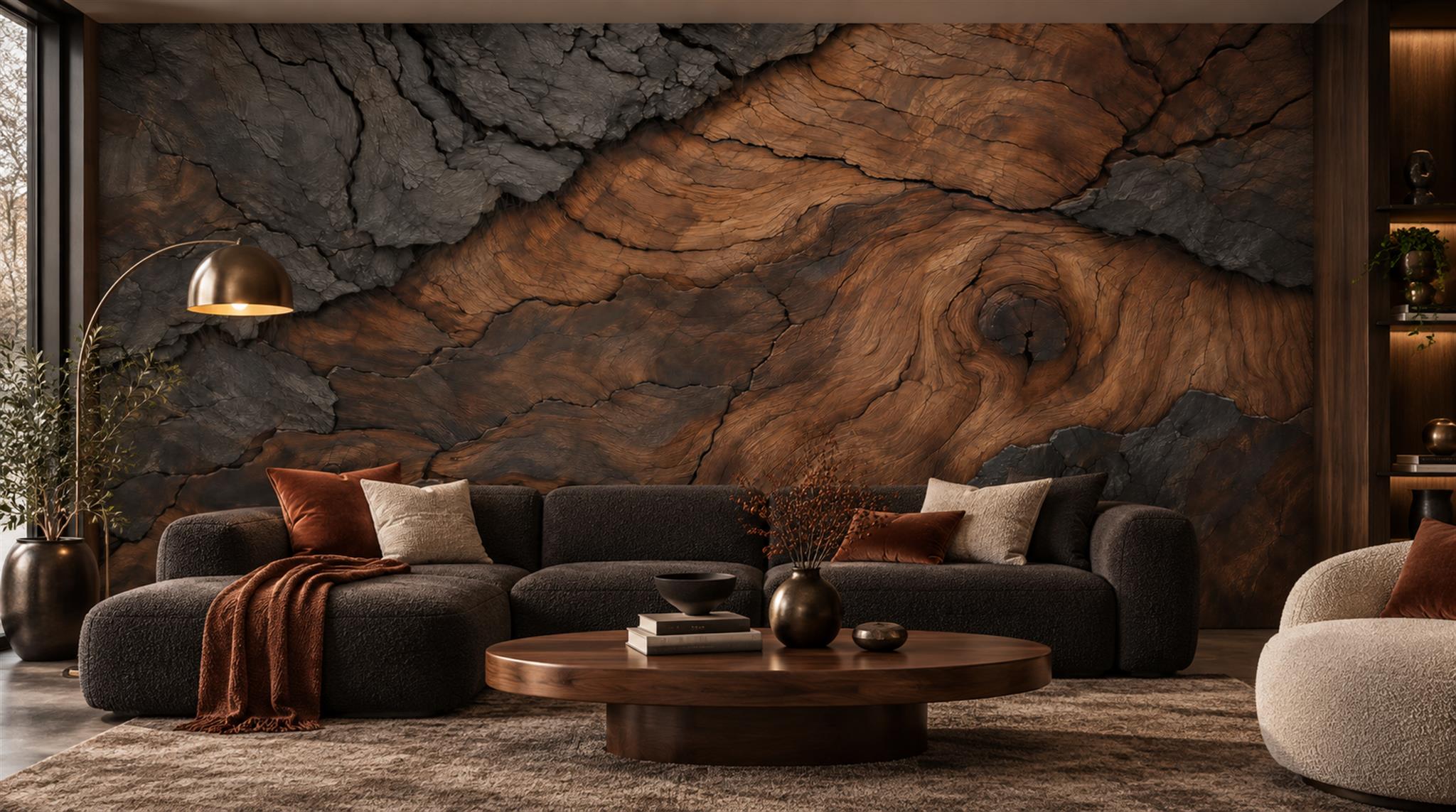 Brown Wood Grain Wallpaper Mural Main