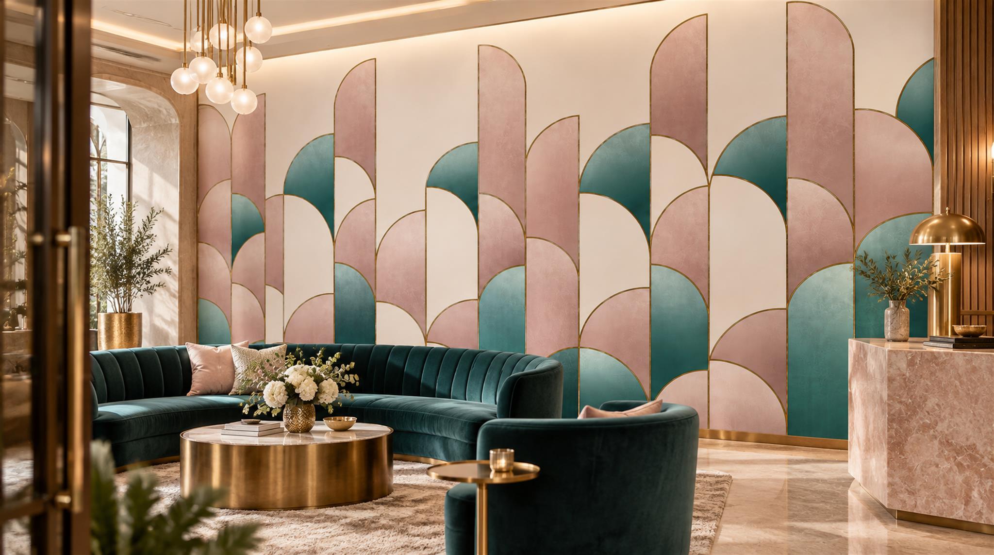 Soft Pastel Decorative Wall Art Wallpaper Mural Scene