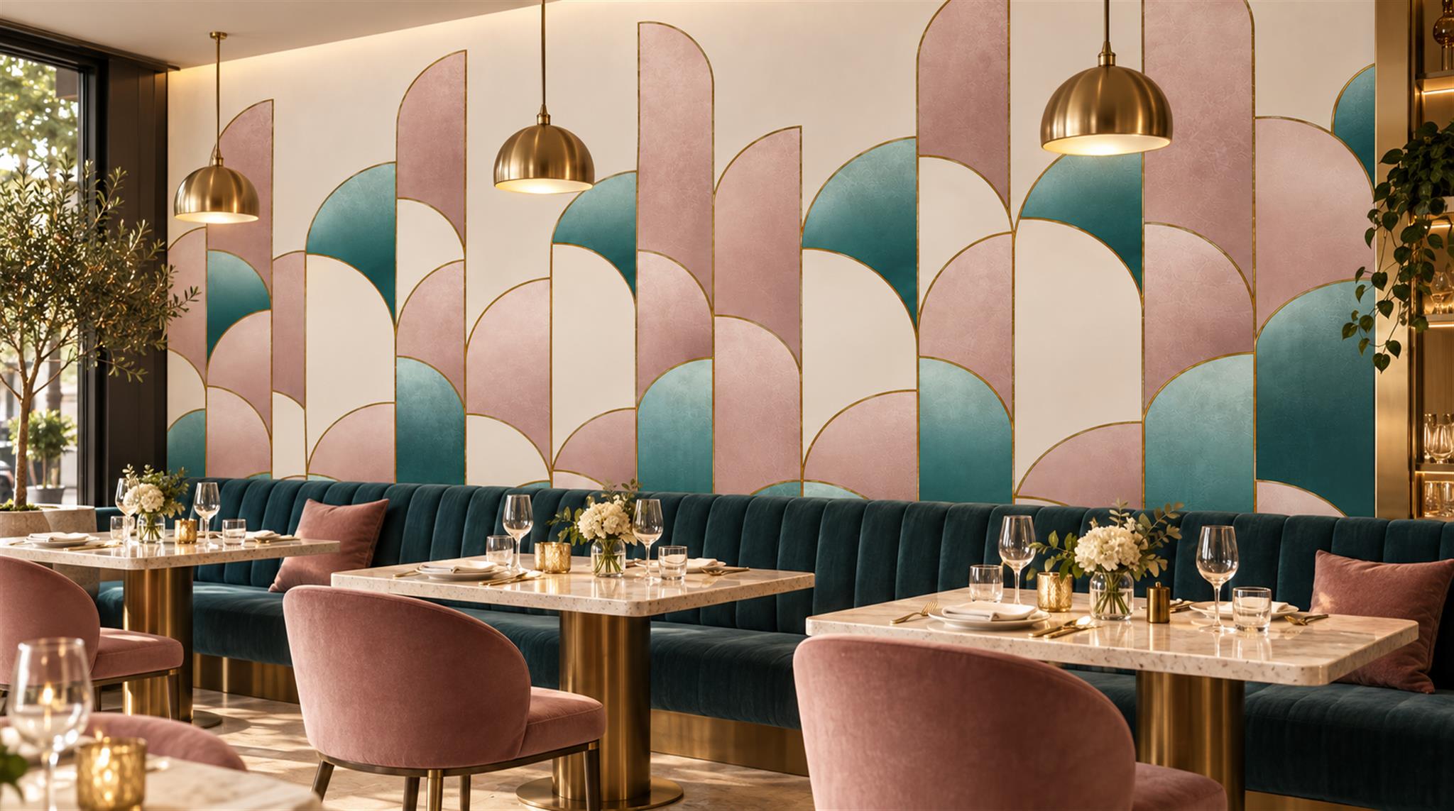 Soft Pastel Decorative Wall Art Wallpaper Mural Scene