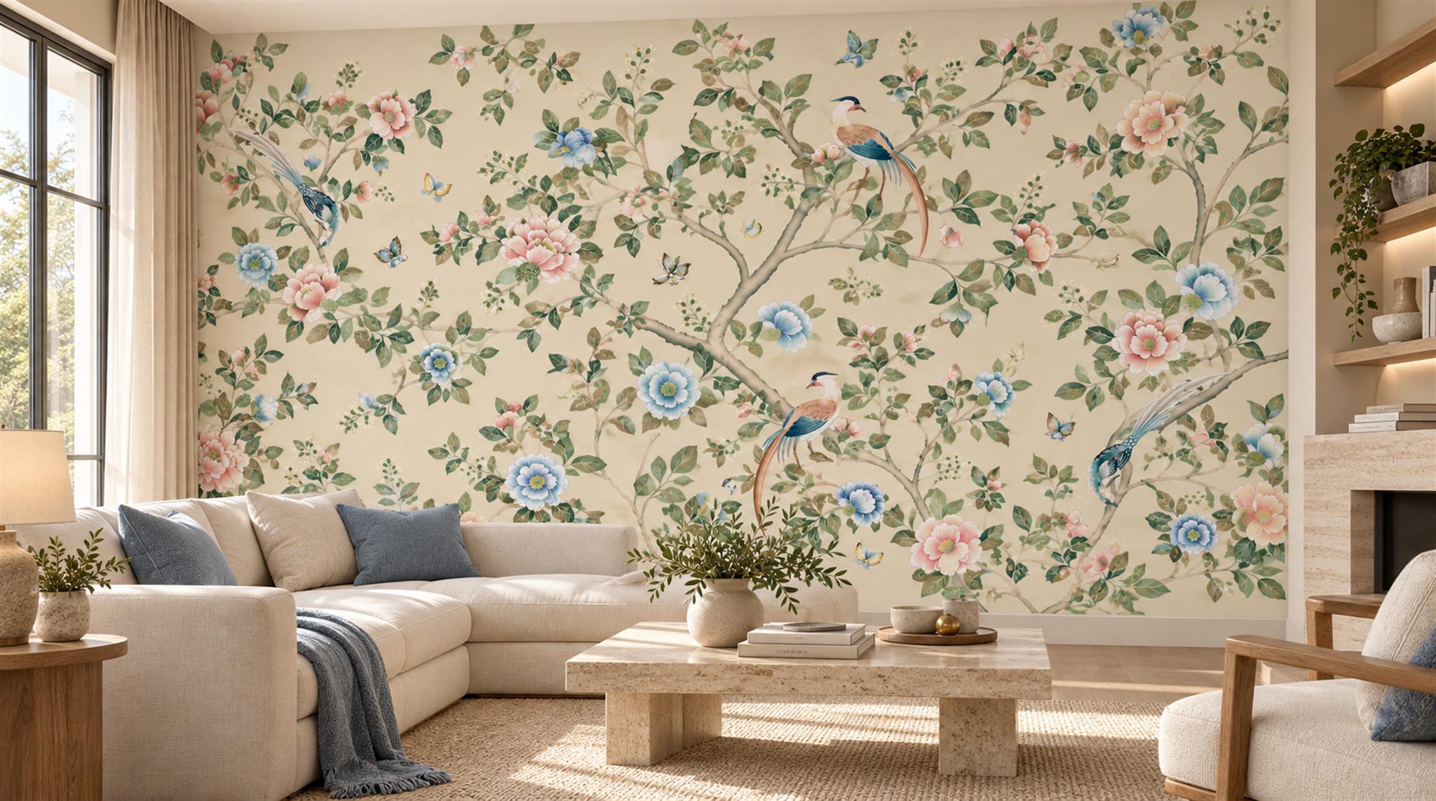 Neutral Decorative Wall Art Wallpaper Mural Scene