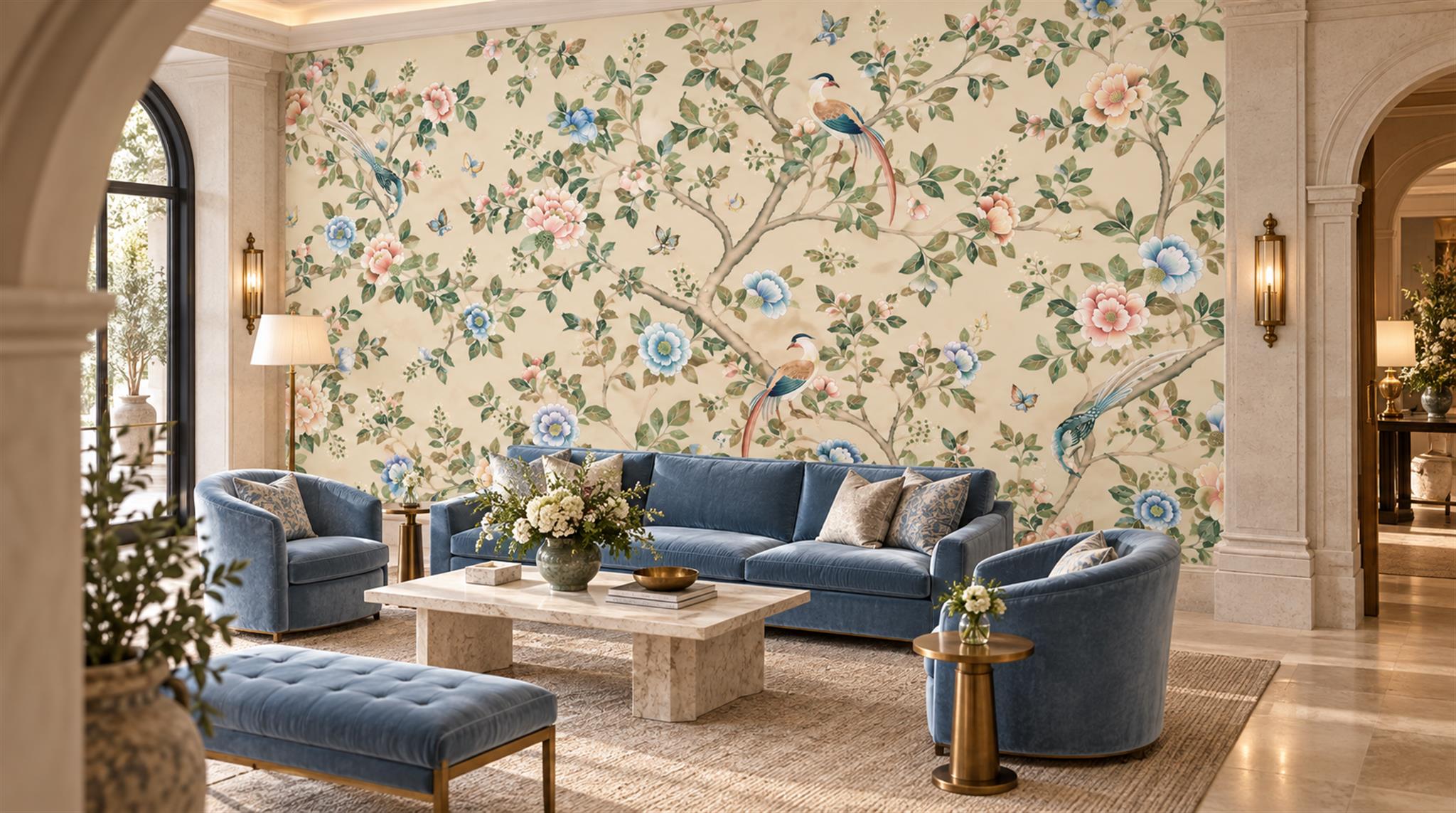 Neutral Decorative Wall Art Wallpaper Mural Scene