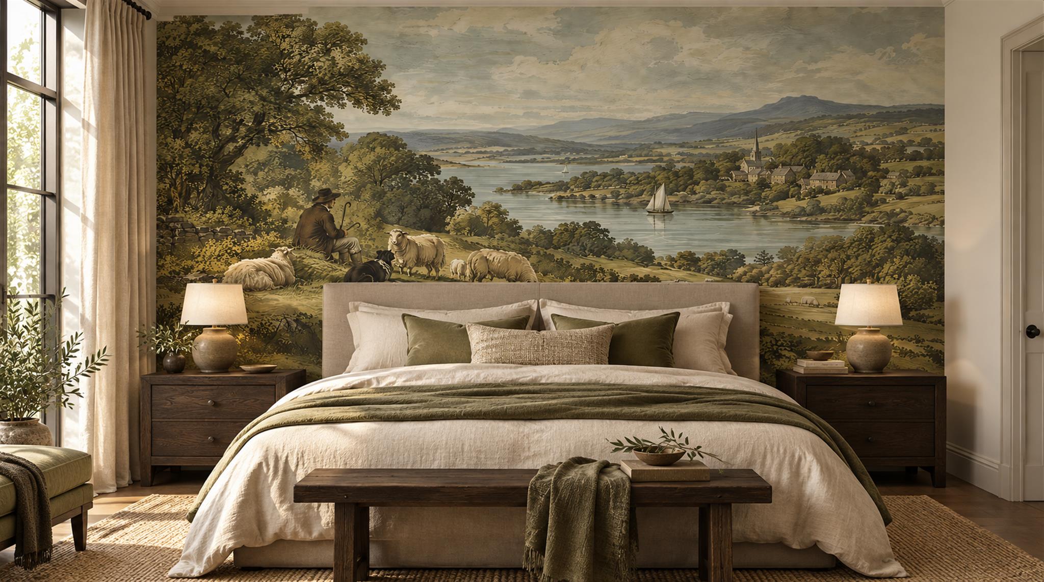 Olive Decorative Wall Art Wallpaper Mural Main