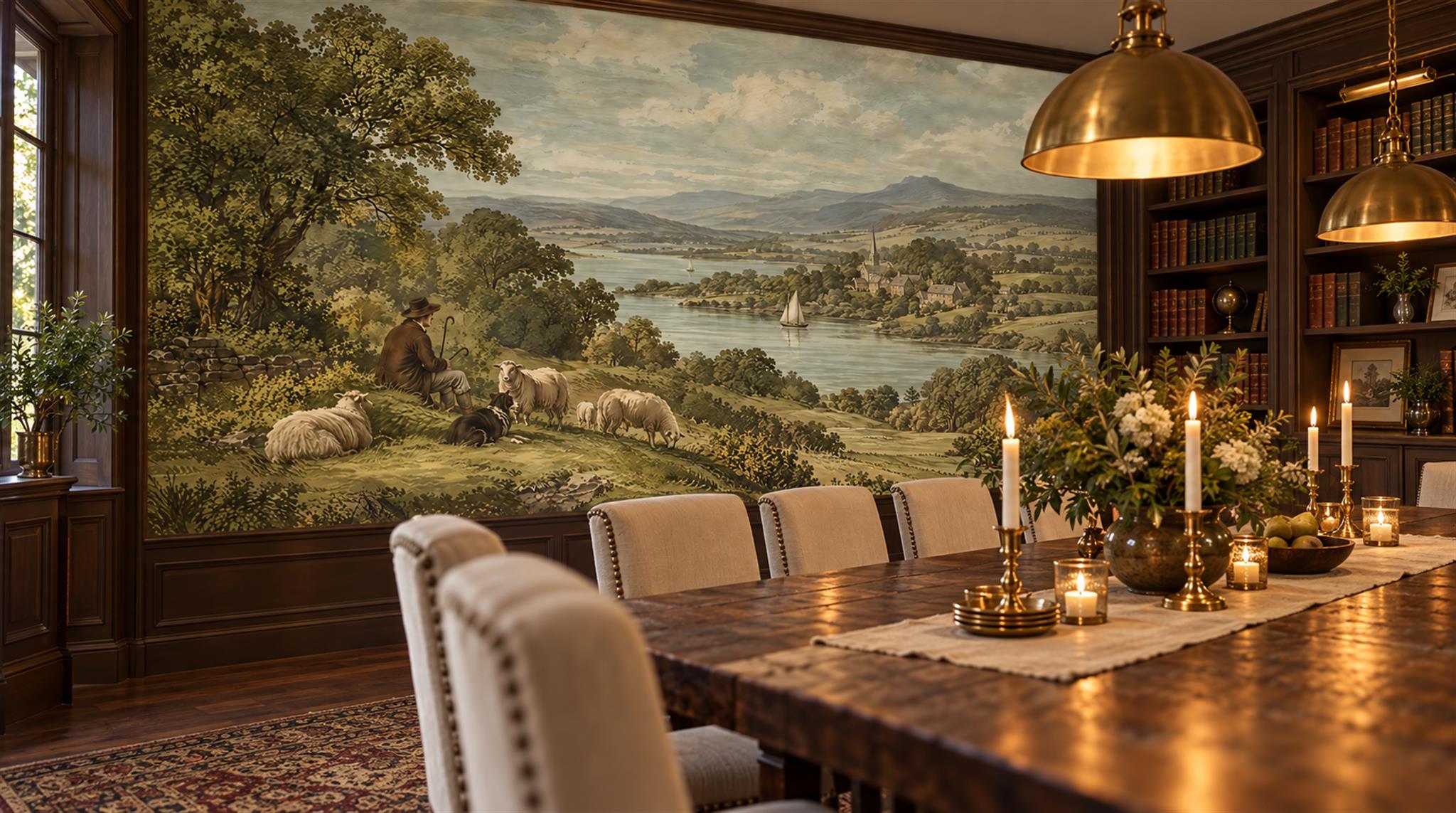 Olive Decorative Wall Art Wallpaper Mural Scene