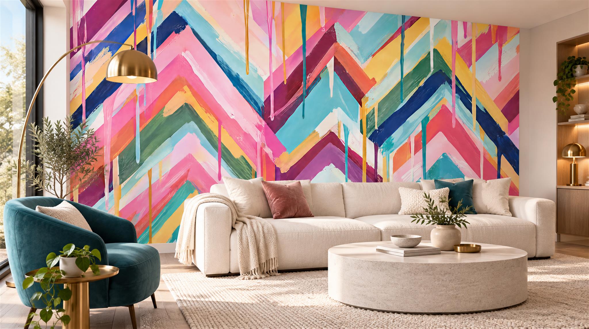 Neutral Decorative Wall Art Wallpaper Mural Scene