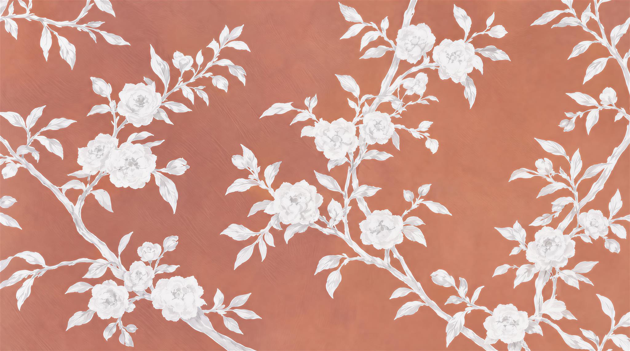 Neutral Blossom Branches Wallpaper Mural Scene