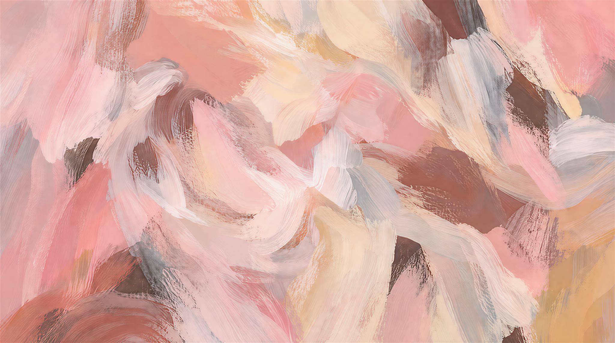 Pink Abstract Geometry Wallpaper Mural Main