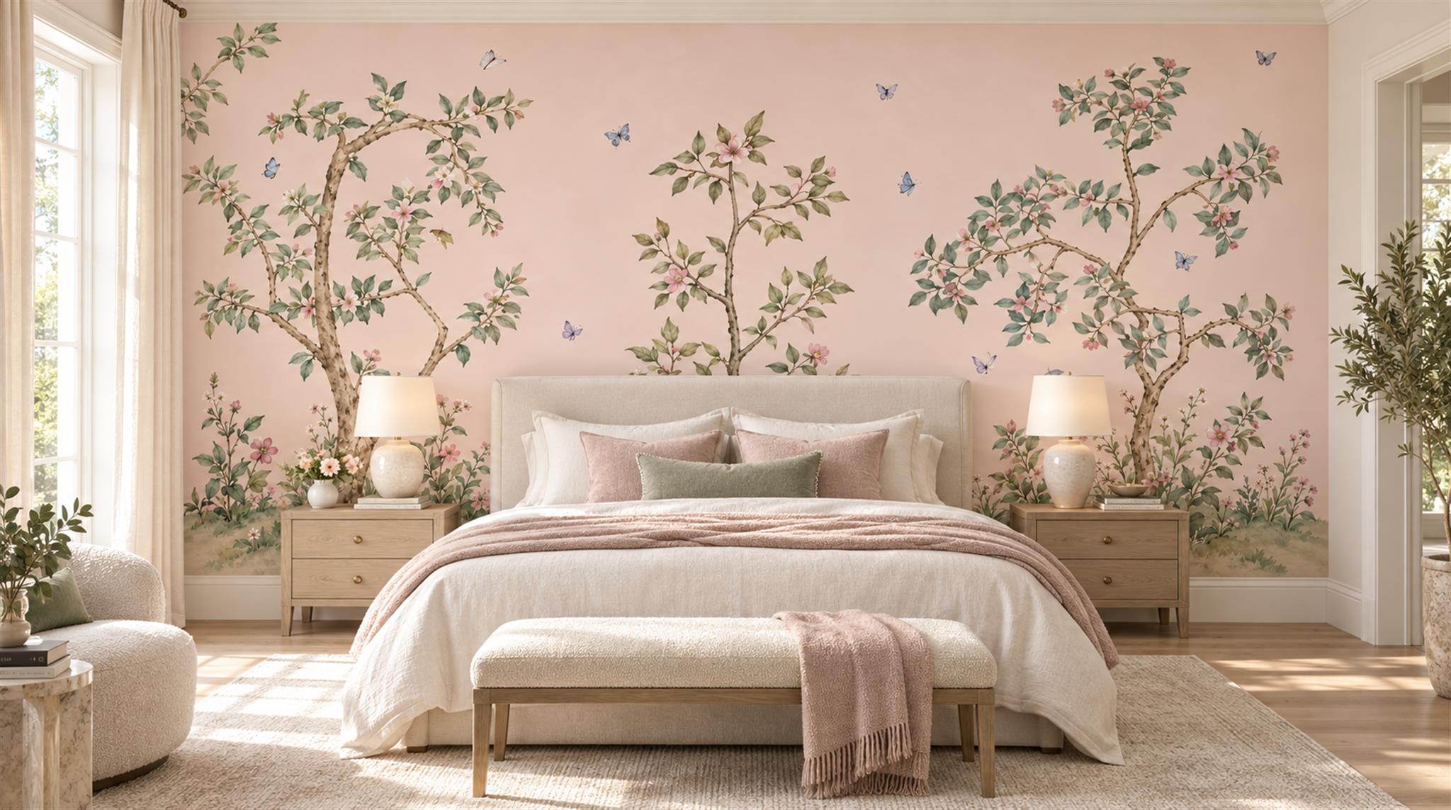 Pink Decorative Wall Art Wallpaper Mural Main