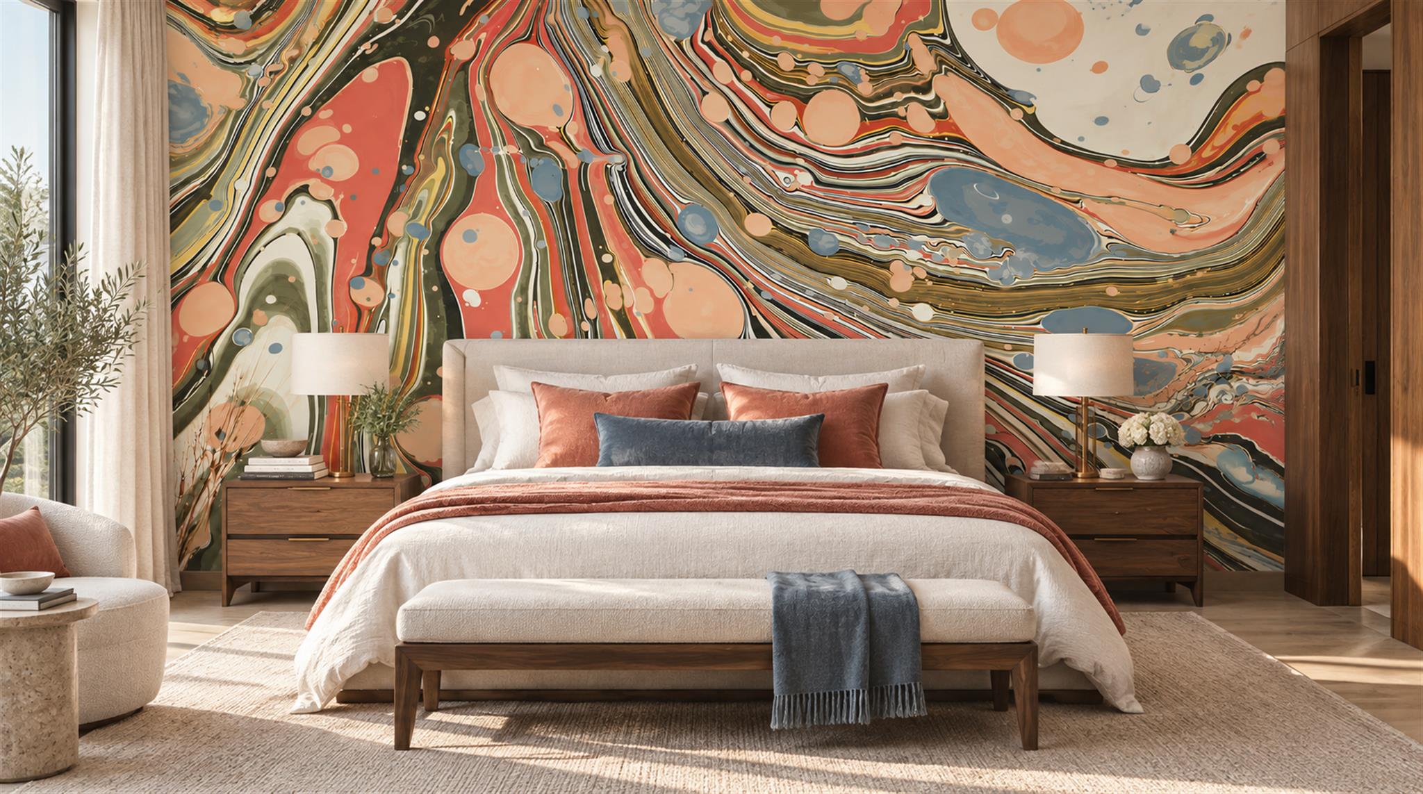 Neutral Decorative Wall Art Wallpaper Mural