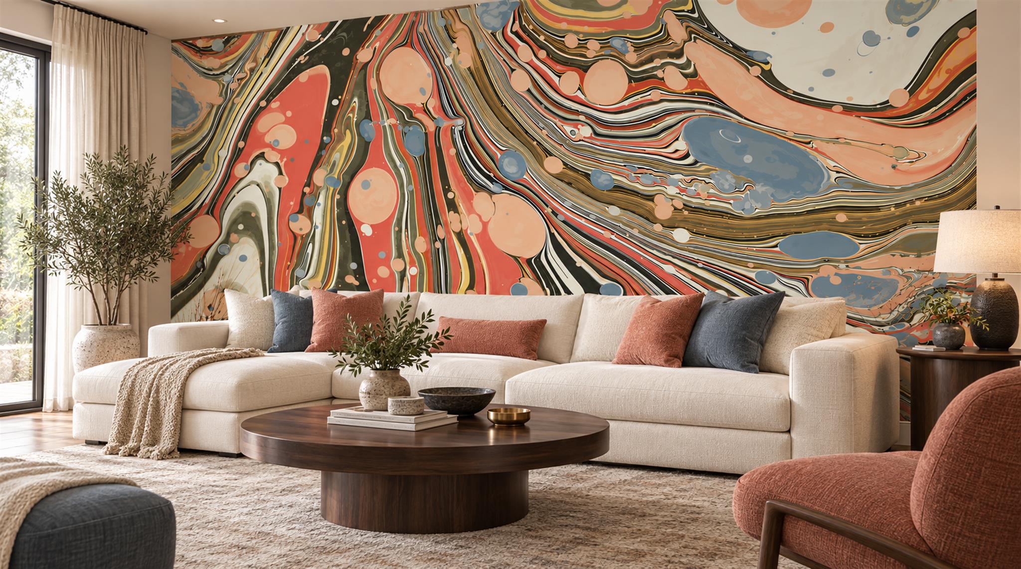 Neutral Decorative Wall Art Wallpaper Mural Scene