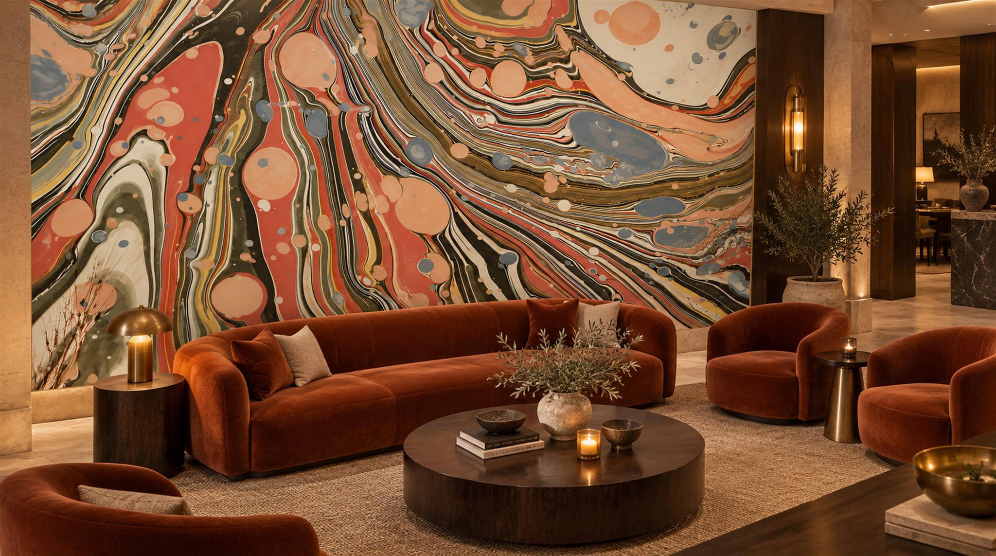 Neutral Decorative Wall Art Wallpaper Mural Scene