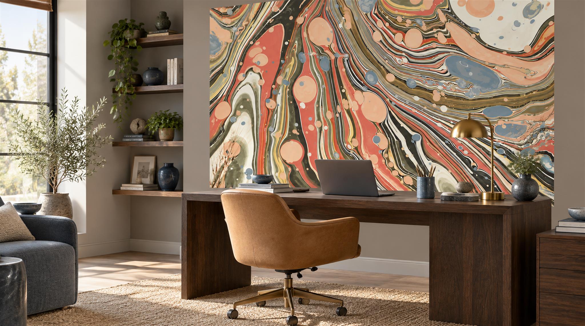 Neutral Decorative Wall Art Wallpaper Mural Scene