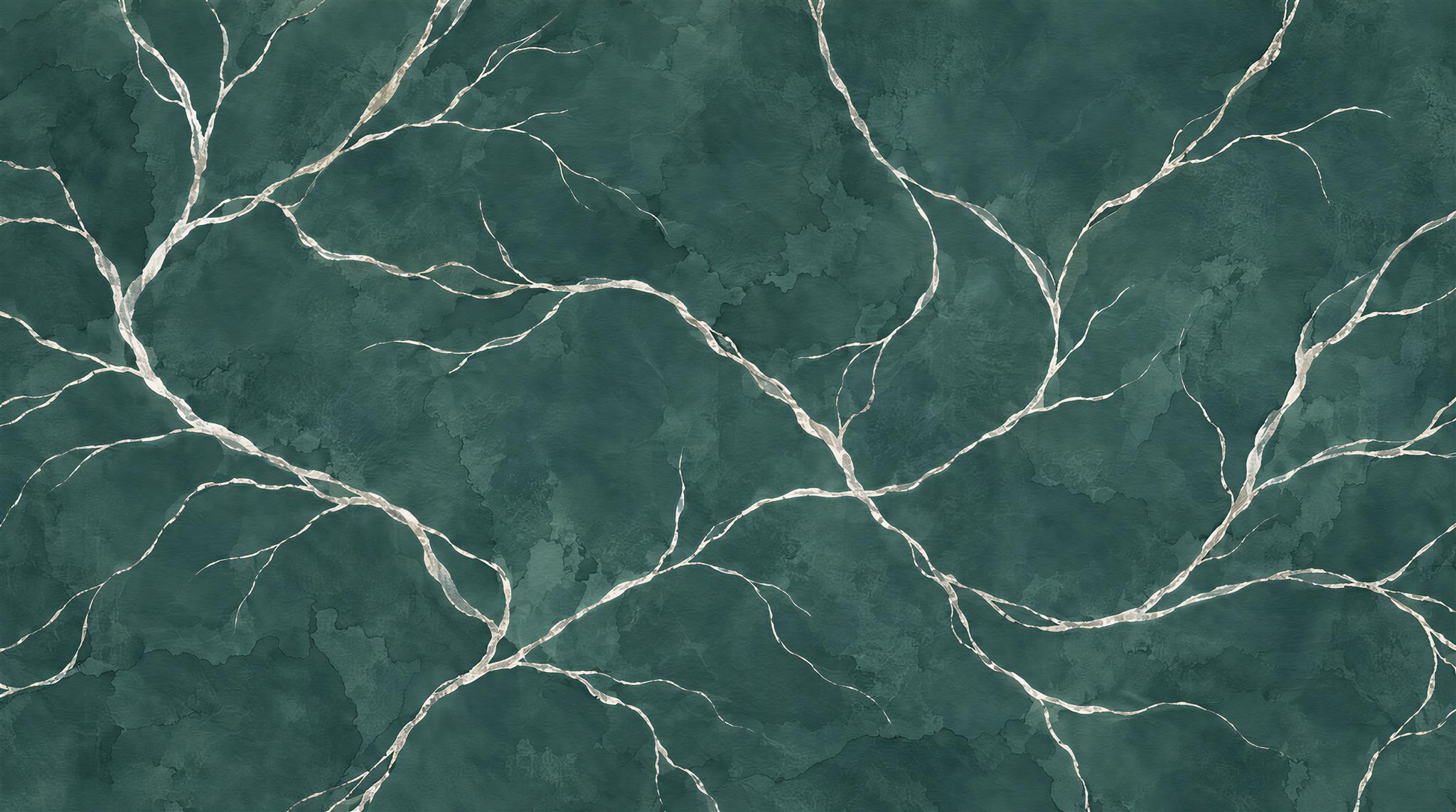 Teal Marble Veining Wallpaper Mural Main