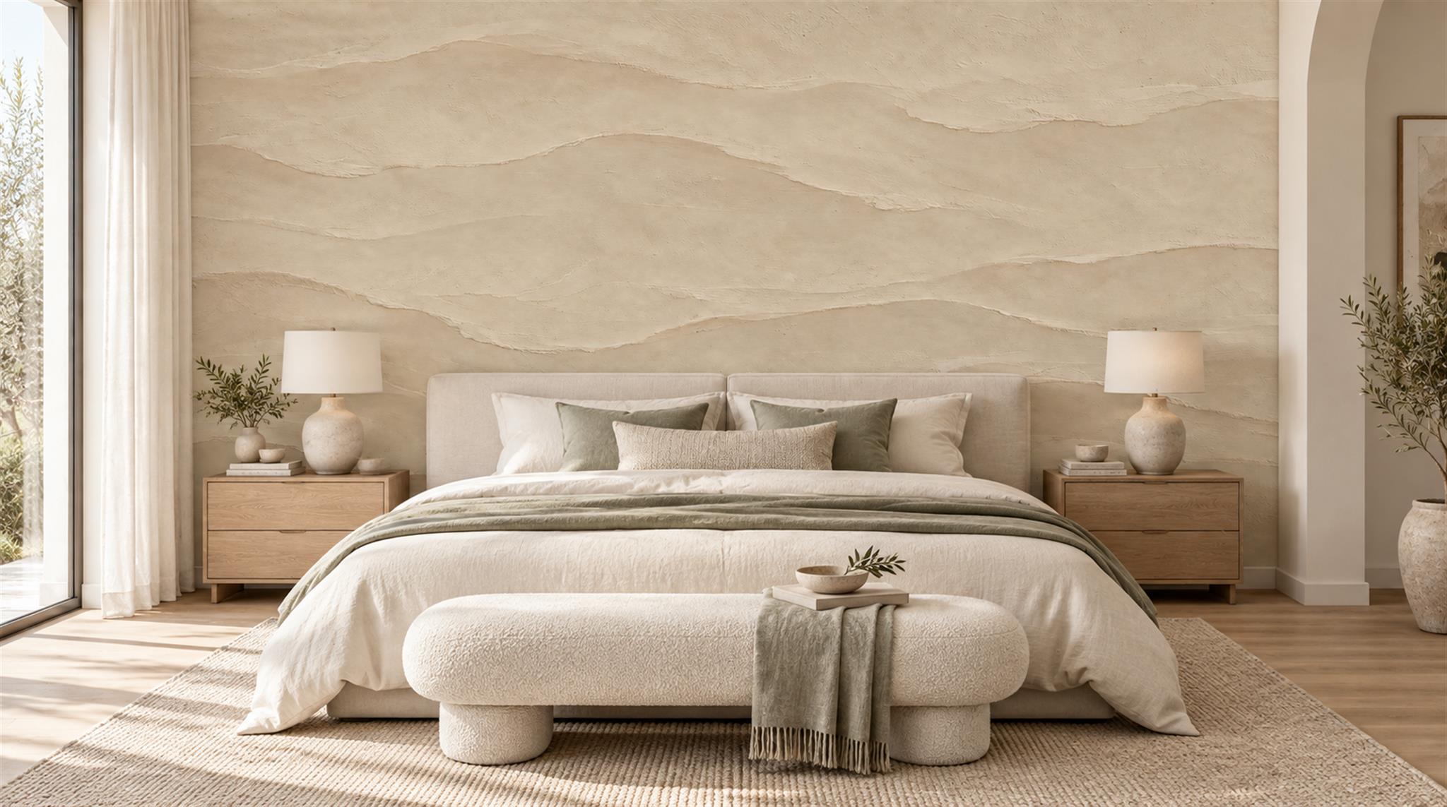 Beige Decorative Wall Art Wallpaper Mural Main
