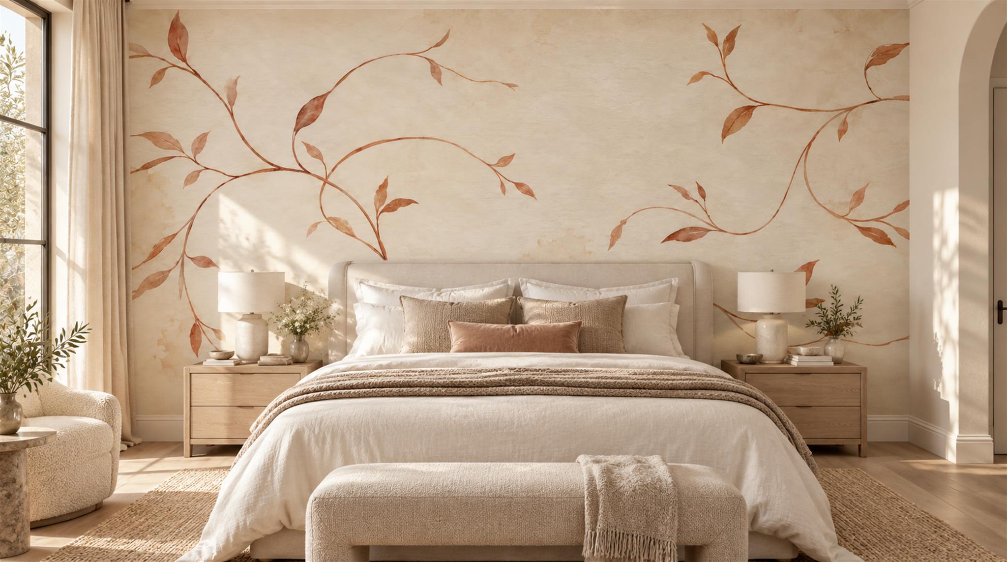Ivory Decorative Wall Art Wallpaper Mural Main