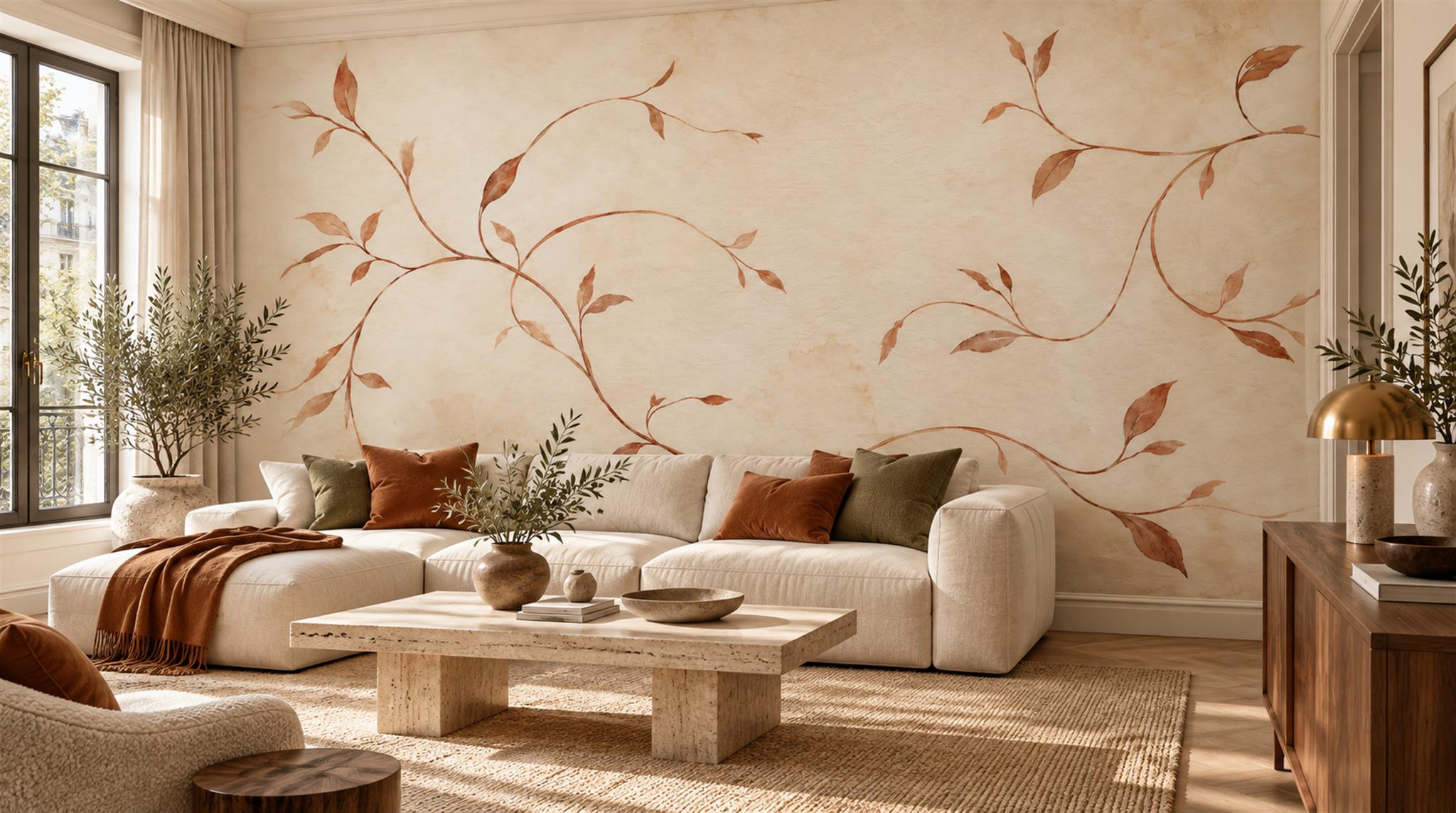 Ivory Decorative Wall Art Wallpaper Mural Scene