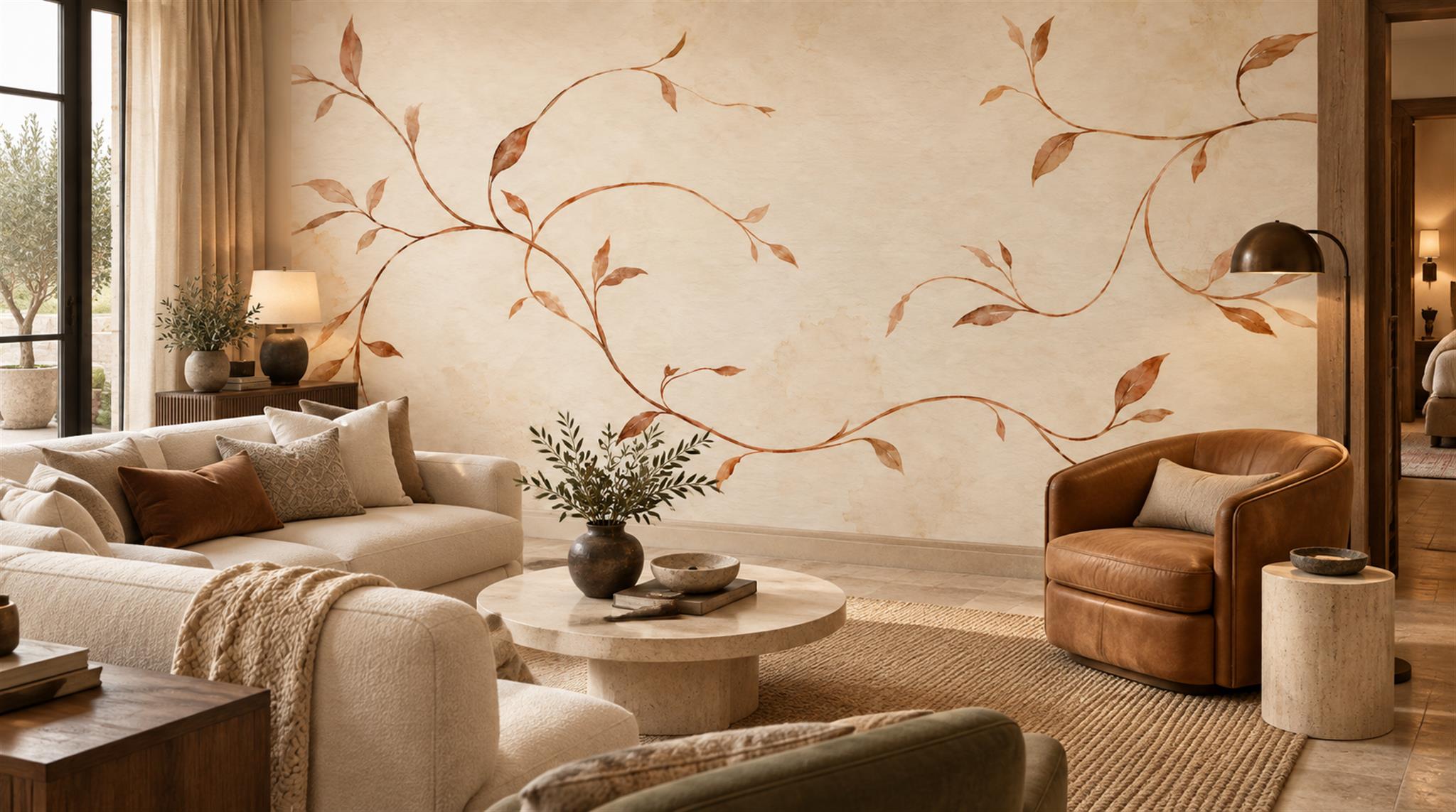 Ivory Decorative Wall Art Wallpaper Mural Scene