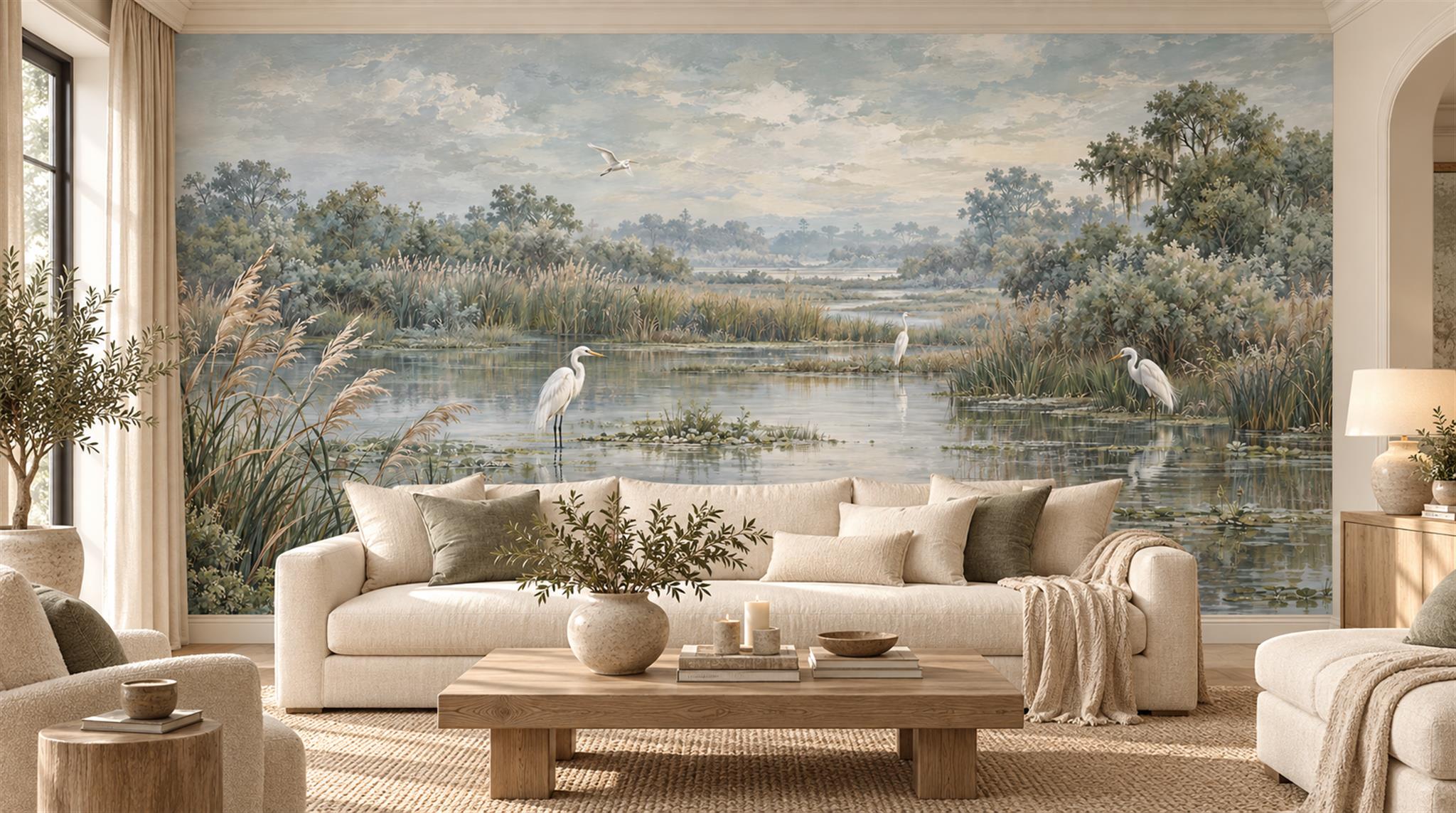Grey Decorative Wall Art Wallpaper Mural Main
