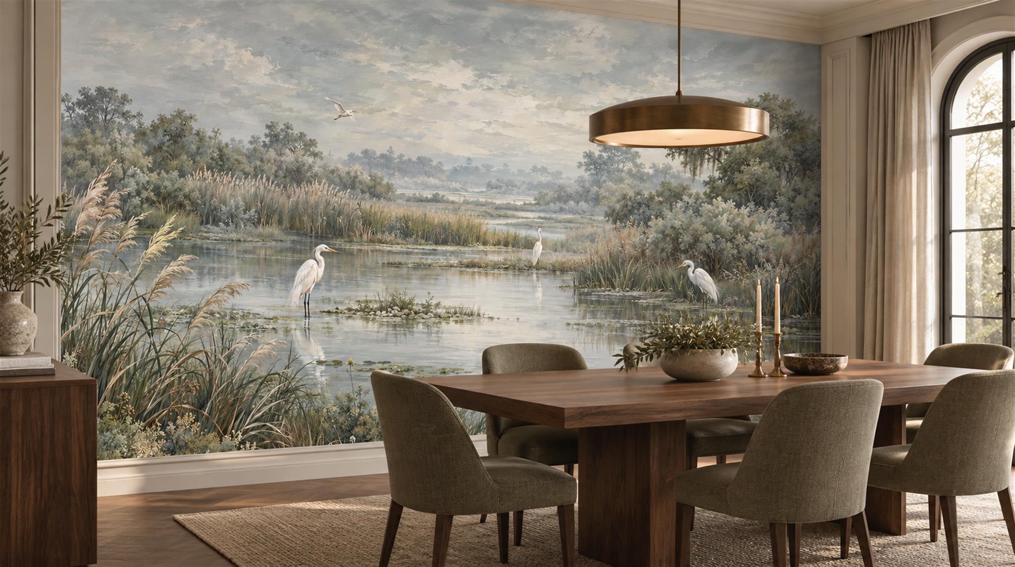 Grey Decorative Wall Art Wallpaper Mural Scene
