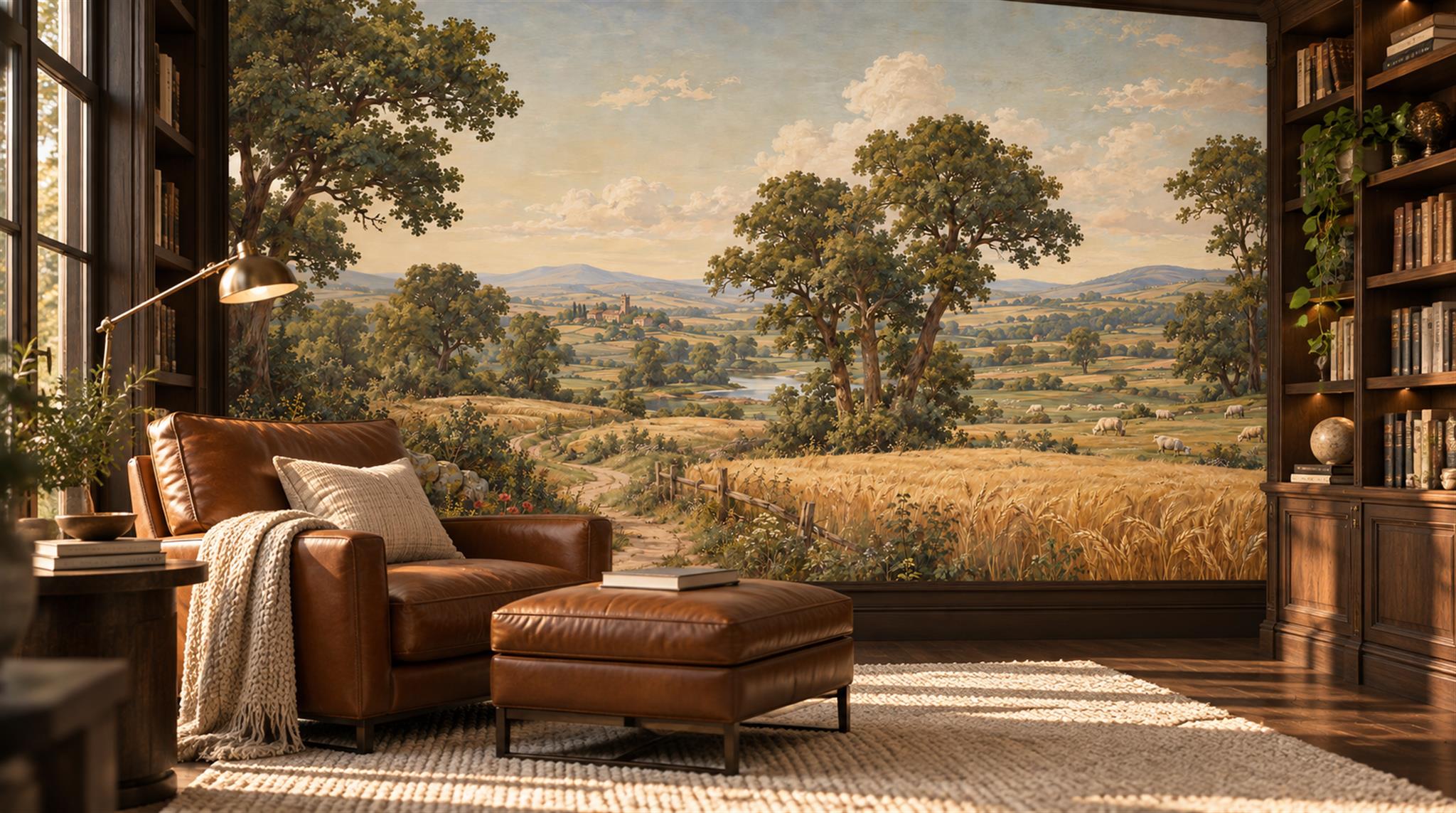 Gold Decorative Wall Art Wallpaper Mural Scene