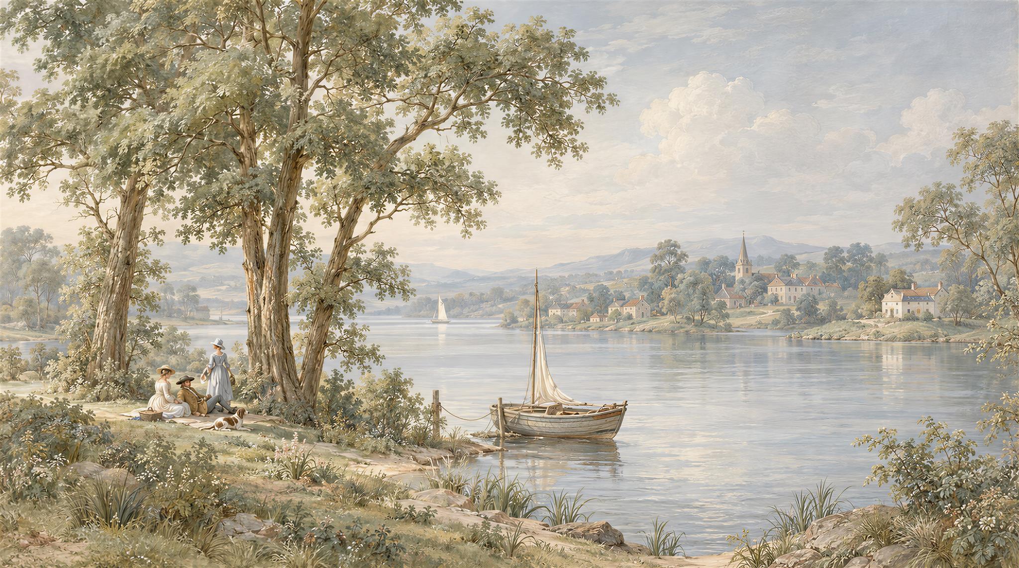 Grey Decorative Wall Art Wallpaper Mural Scene