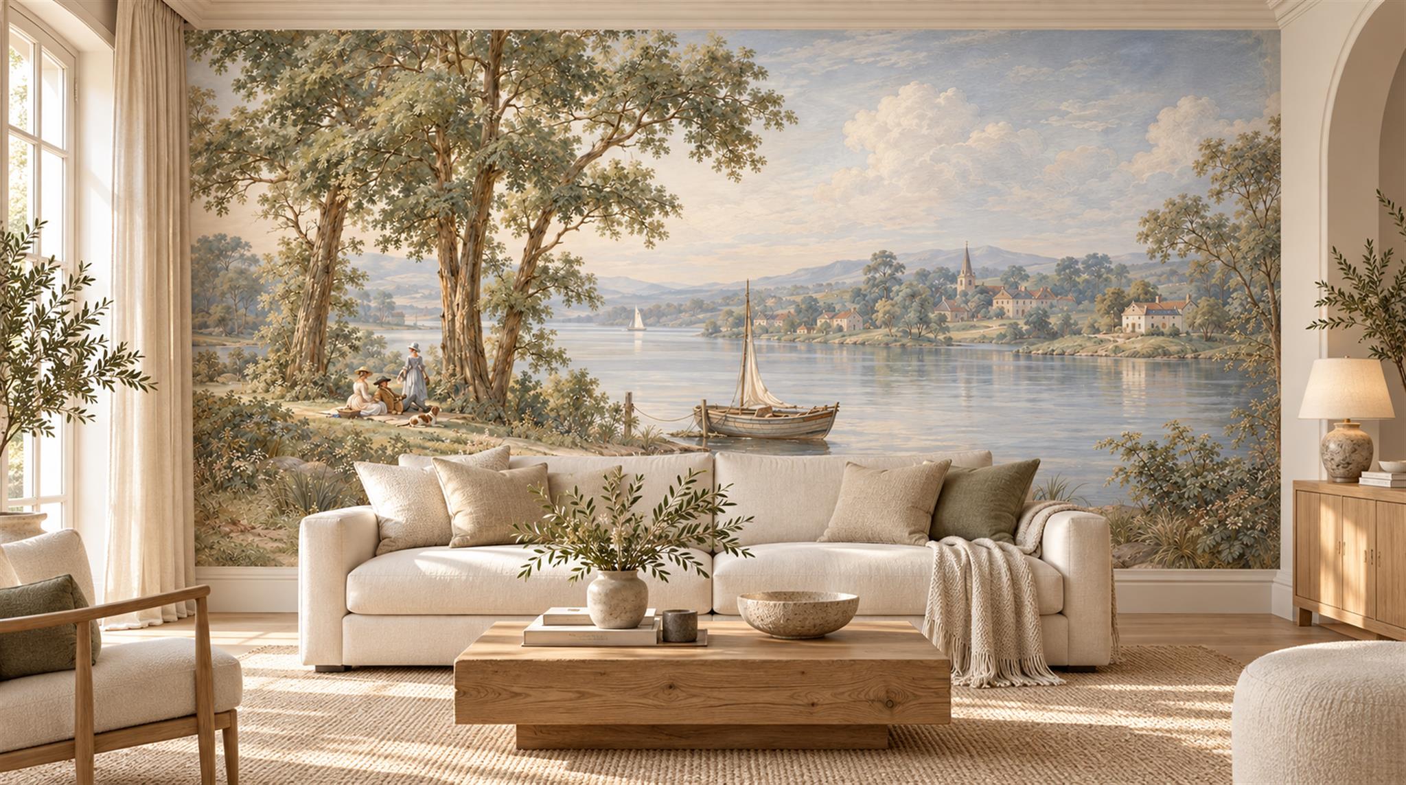 Grey Decorative Wall Art Wallpaper Mural Main