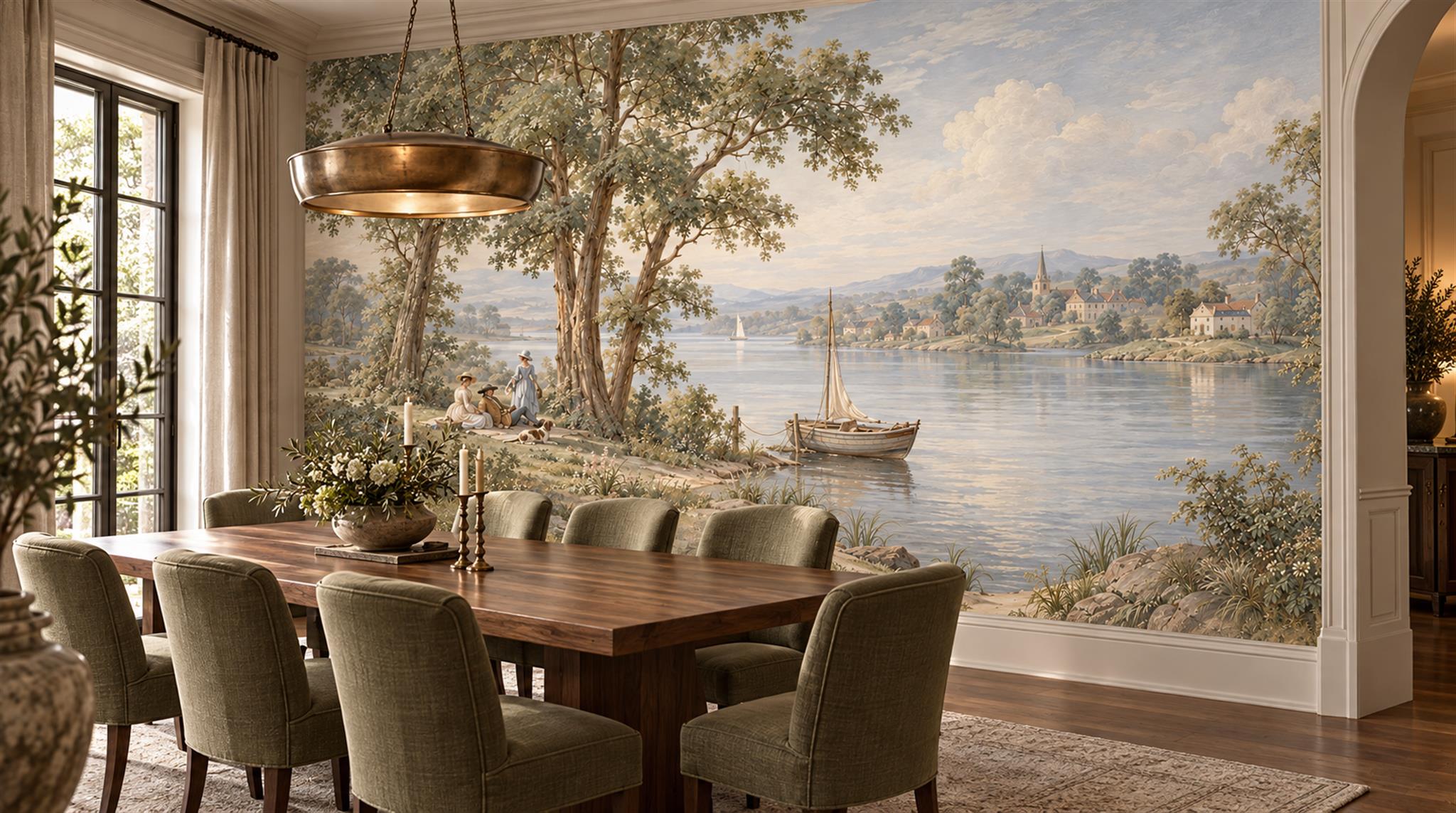 Grey Decorative Wall Art Wallpaper Mural Scene