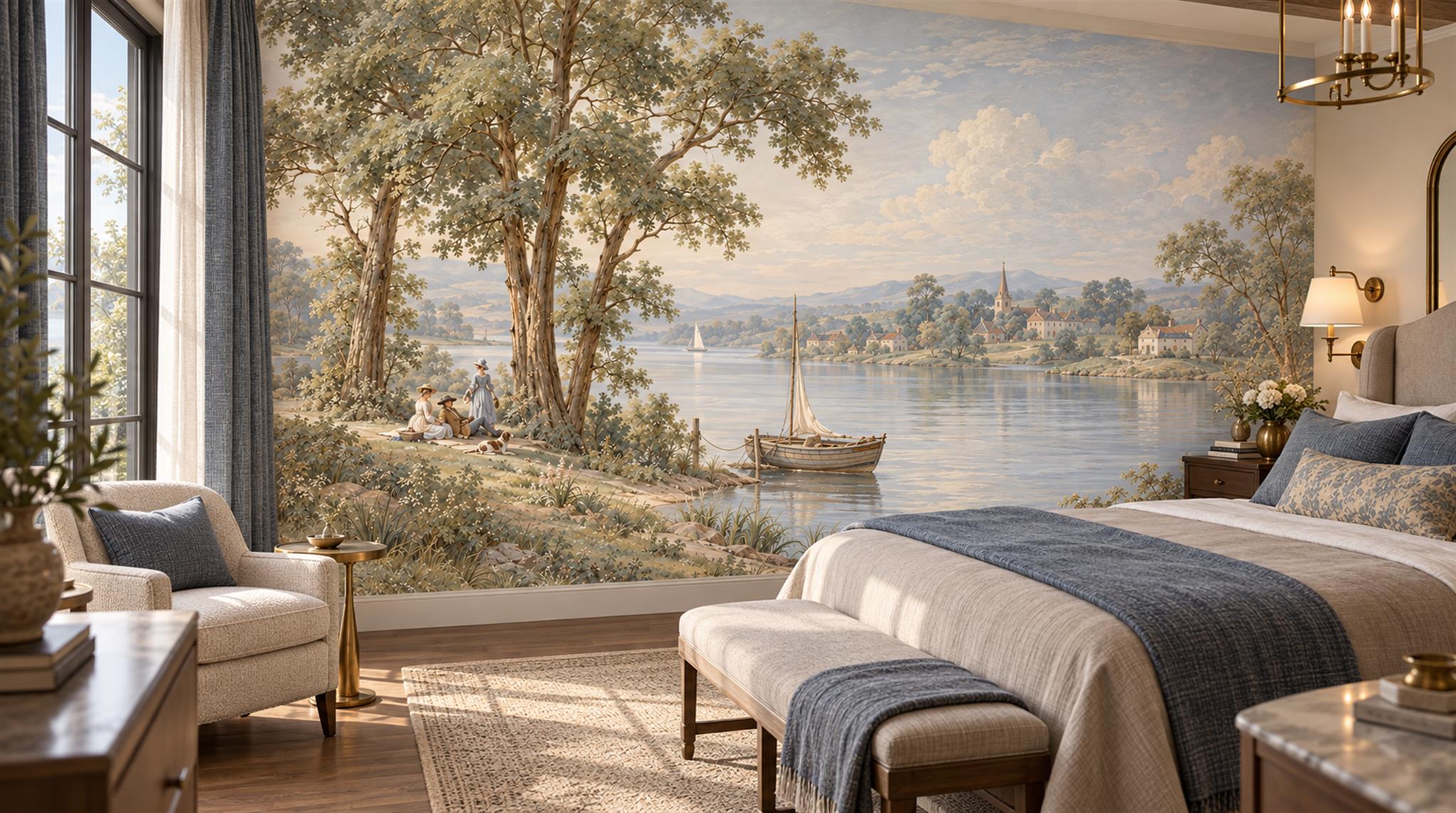 Grey Decorative Wall Art Wallpaper Mural Scene