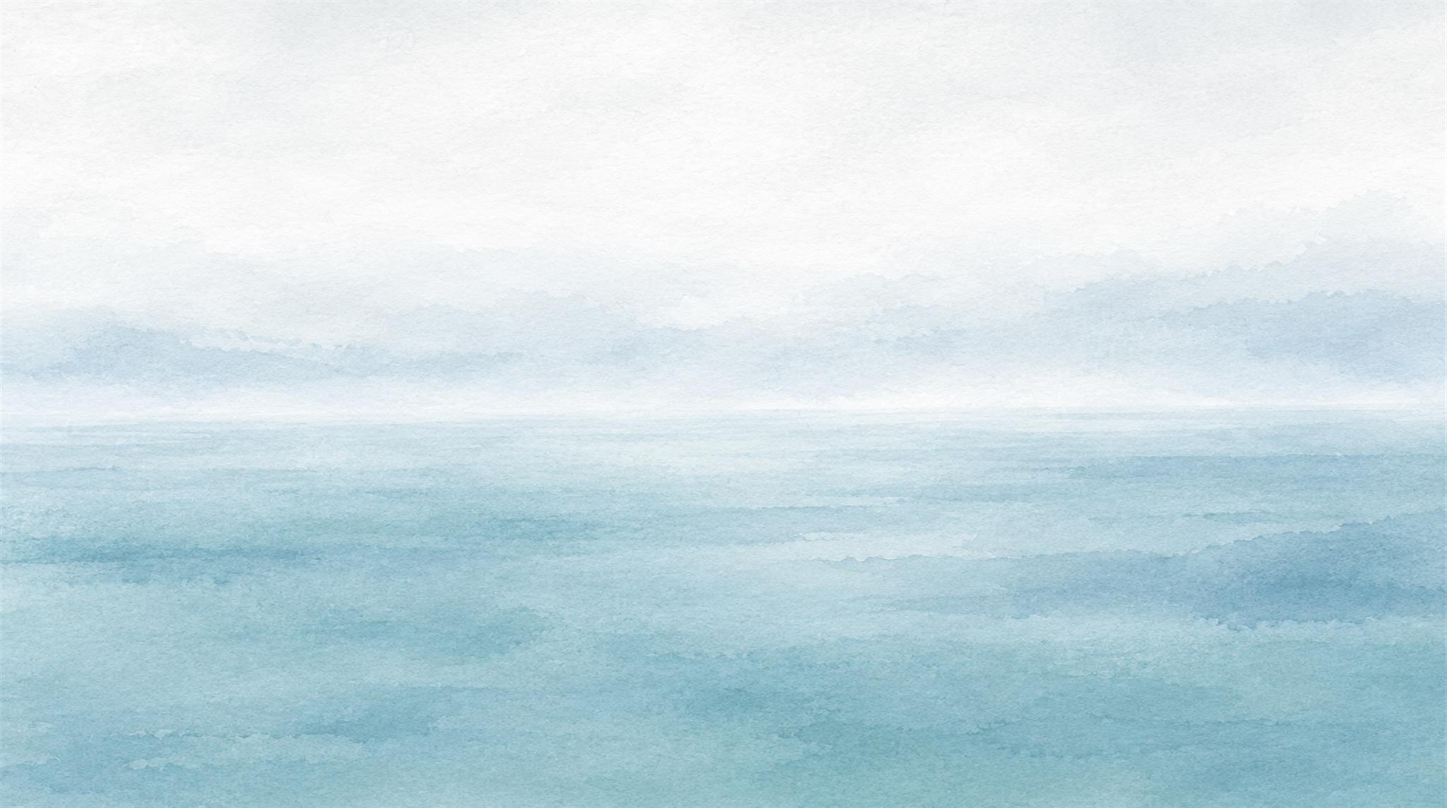 Blue Ocean Landscape Wallpaper Mural Main