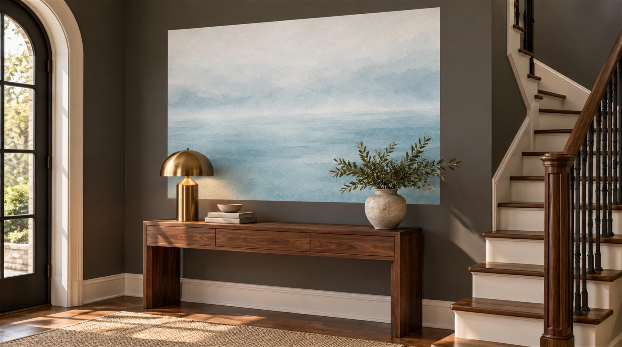 Blue Ocean Landscape Wallpaper Mural Scene