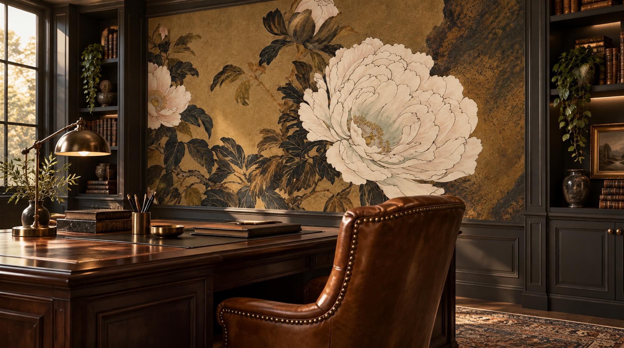 Brown Decorative Wall Art Wallpaper Mural Scene