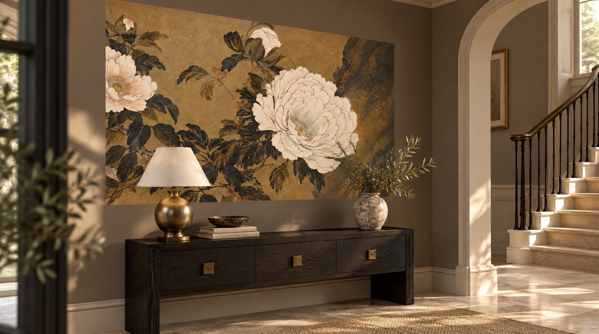 Brown Decorative Wall Art Wallpaper Mural Scene