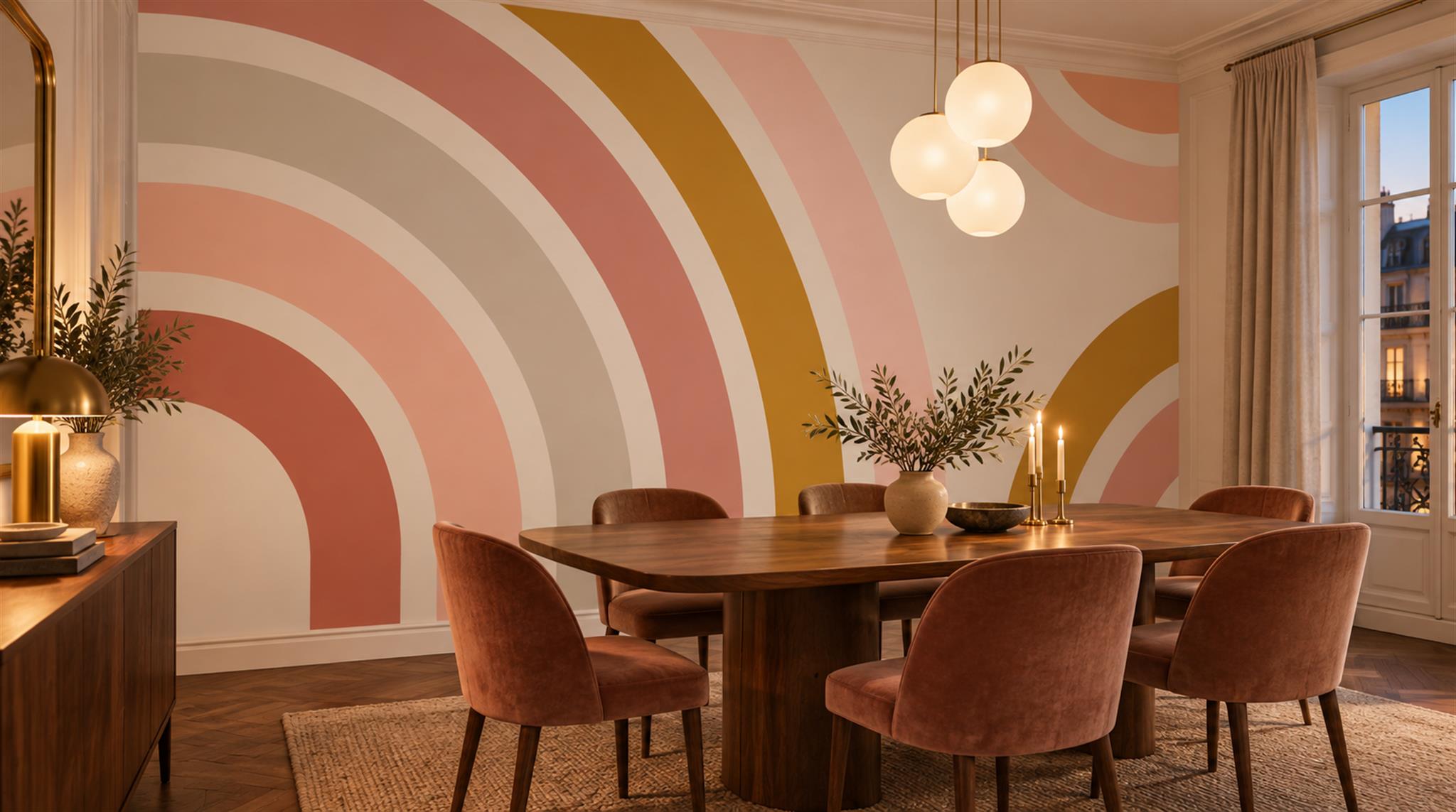 Soft Pastel Decorative Wall Art Wallpaper Mural Scene