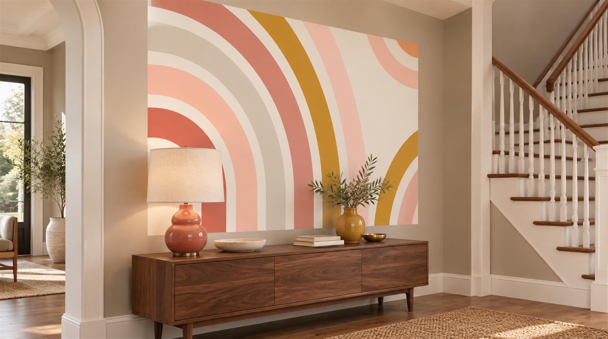 Soft Pastel Decorative Wall Art Wallpaper Mural Scene