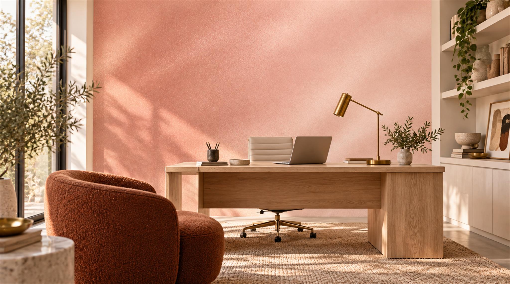Pink Soft Cloudscape Wallpaper Mural Scene