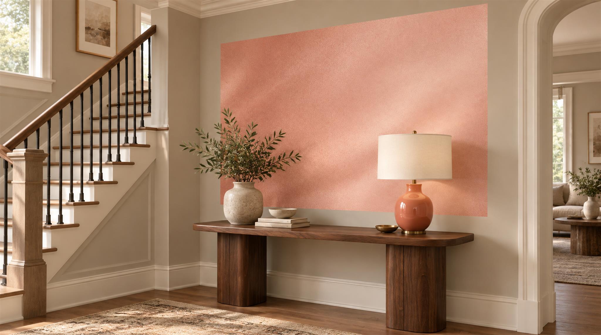 Pink Soft Cloudscape Wallpaper Mural Scene