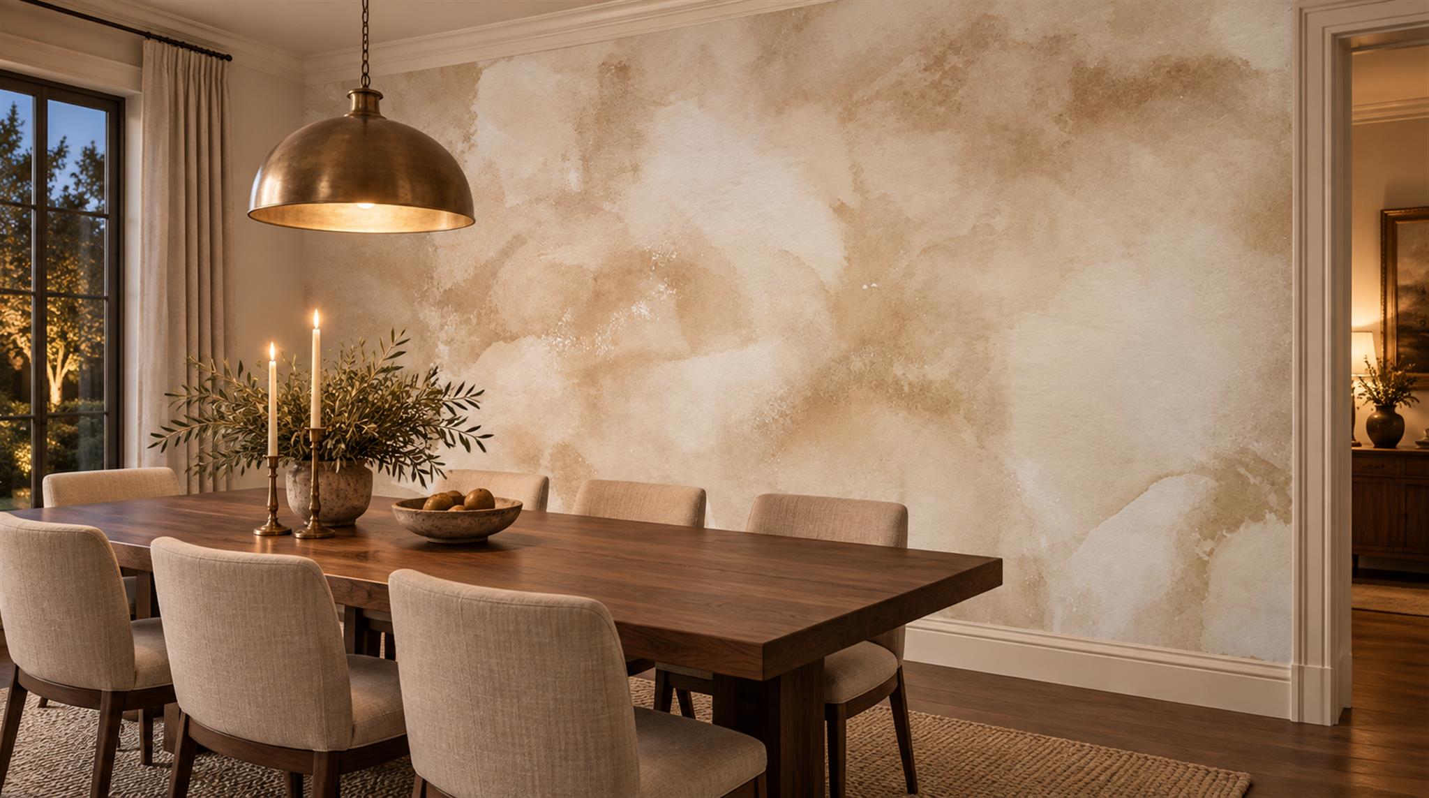 Ivory Soft Cloudscape Wallpaper Mural Scene