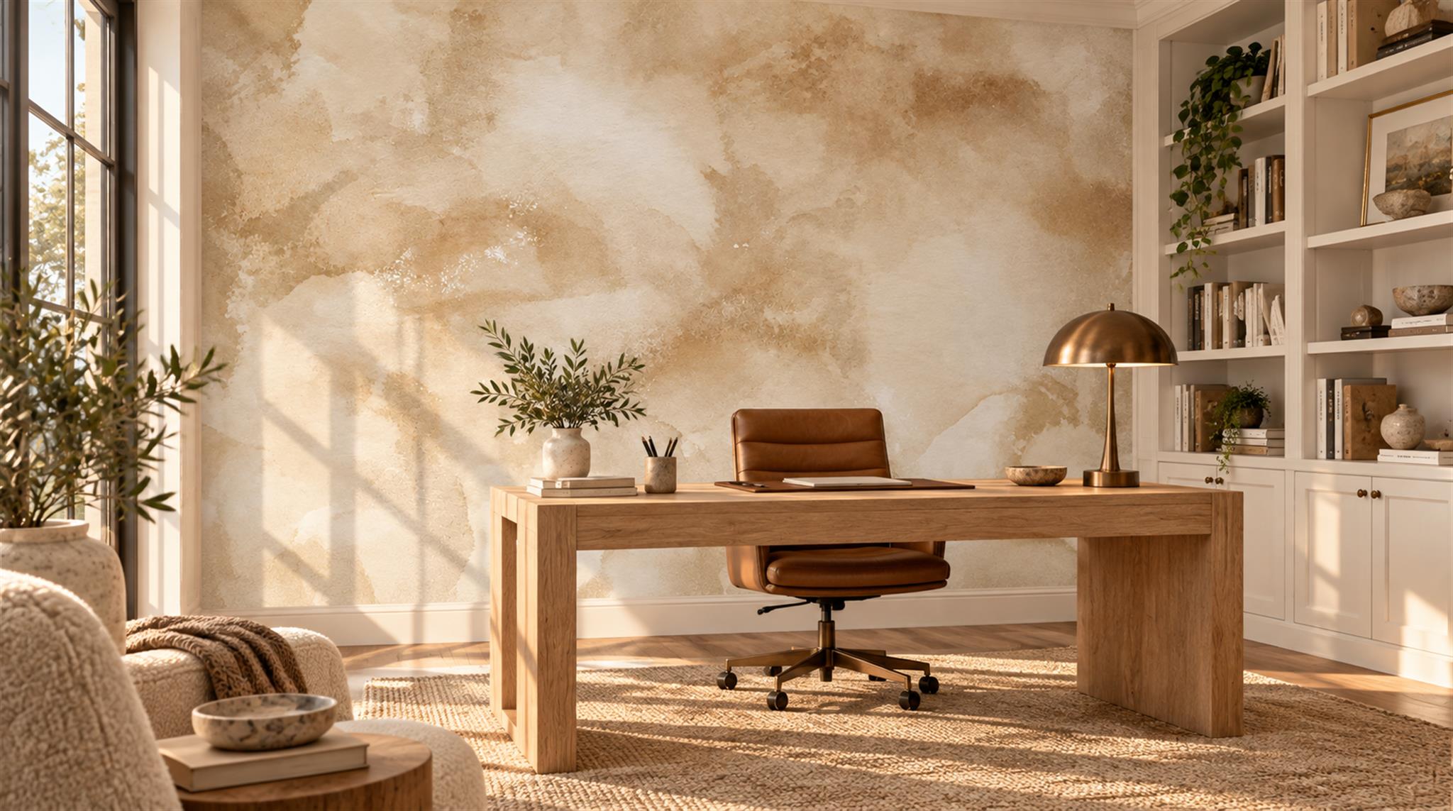 Ivory Soft Cloudscape Wallpaper Mural Scene