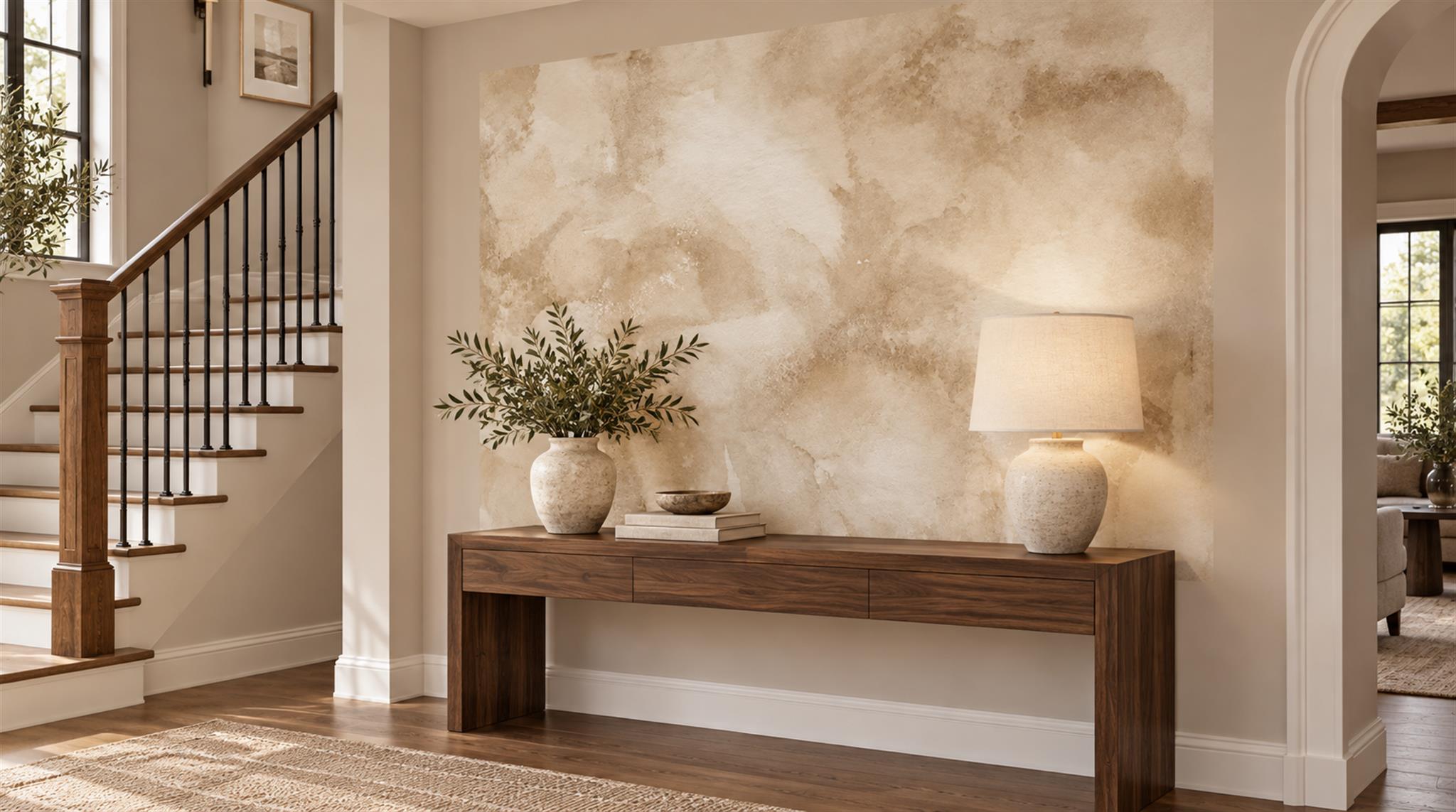 Ivory Soft Cloudscape Wallpaper Mural Scene